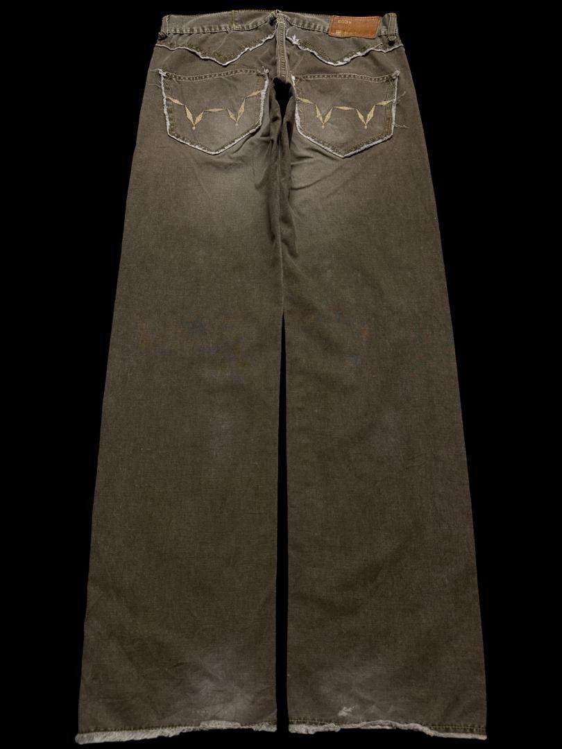 If Six Was Nine 💥Baggy💥Insane Edwin 503 Sand Washed Distressed Brown Jeans Size US 33 - 2 Thumbnail