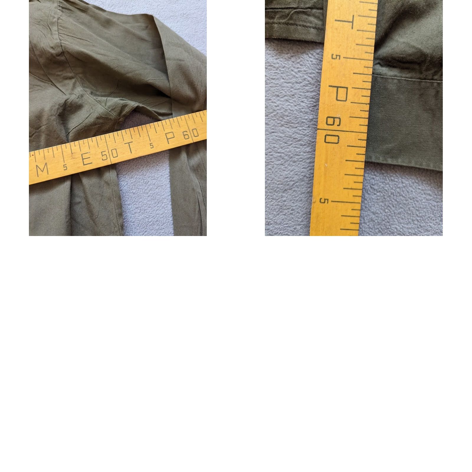 Olive Vintage gloriette shirt size 39 olive army military button up long sleeve mens Size US L / EU 52-54 / 3 - 11 Thumbnail