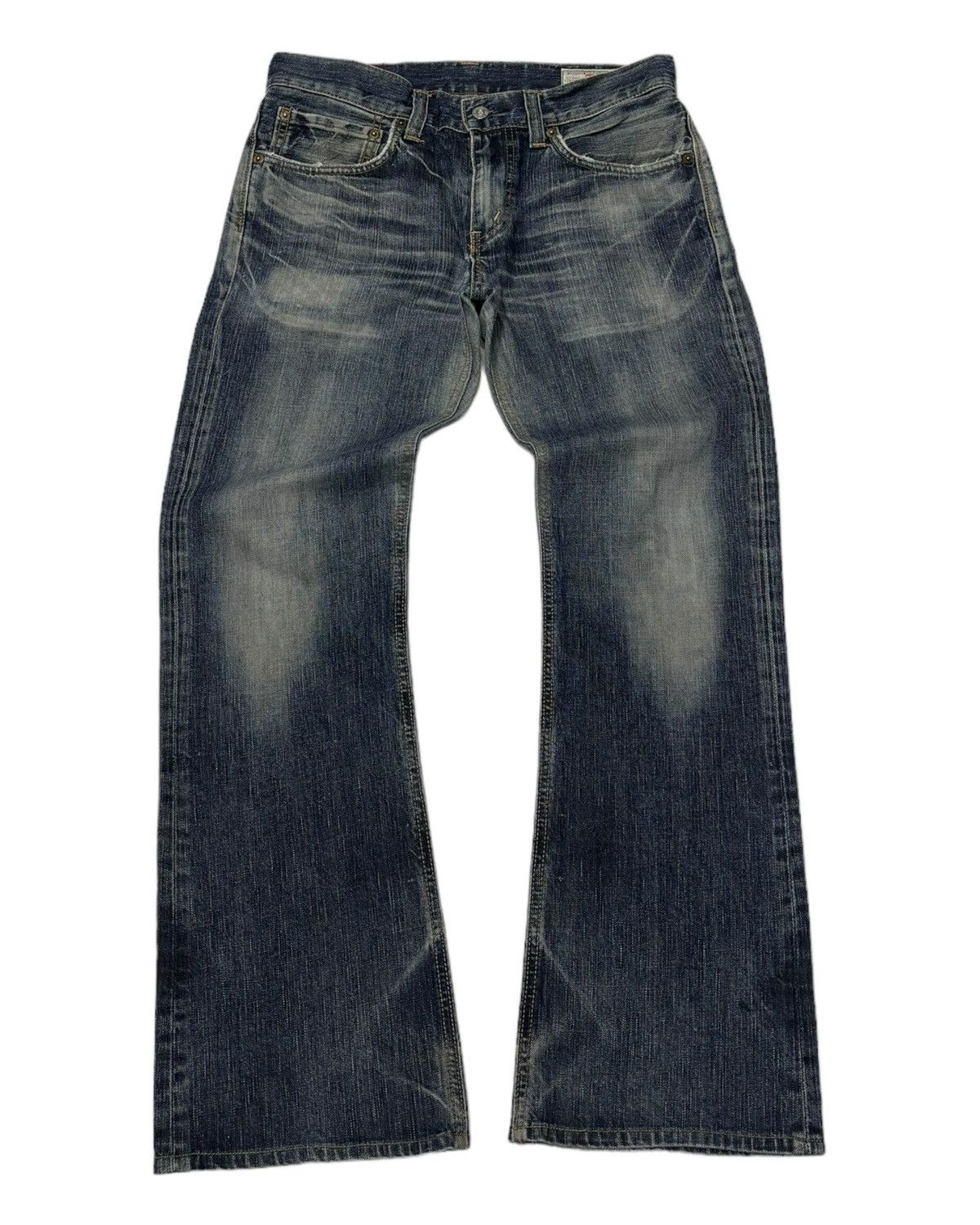 Edwin EDWIN 511 REBEL VINTAGE FLARED DISTRESSED DENIM FLARE JEANS Size US 30 / EU 46 - 2 Thumbnail