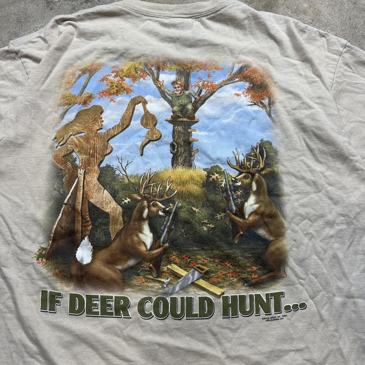 Delta Vintage 2004 Beige Buckwear Deer Hunting Outdoor Shirt Size US L / EU 52-54 / 3 - 2 Thumbnail