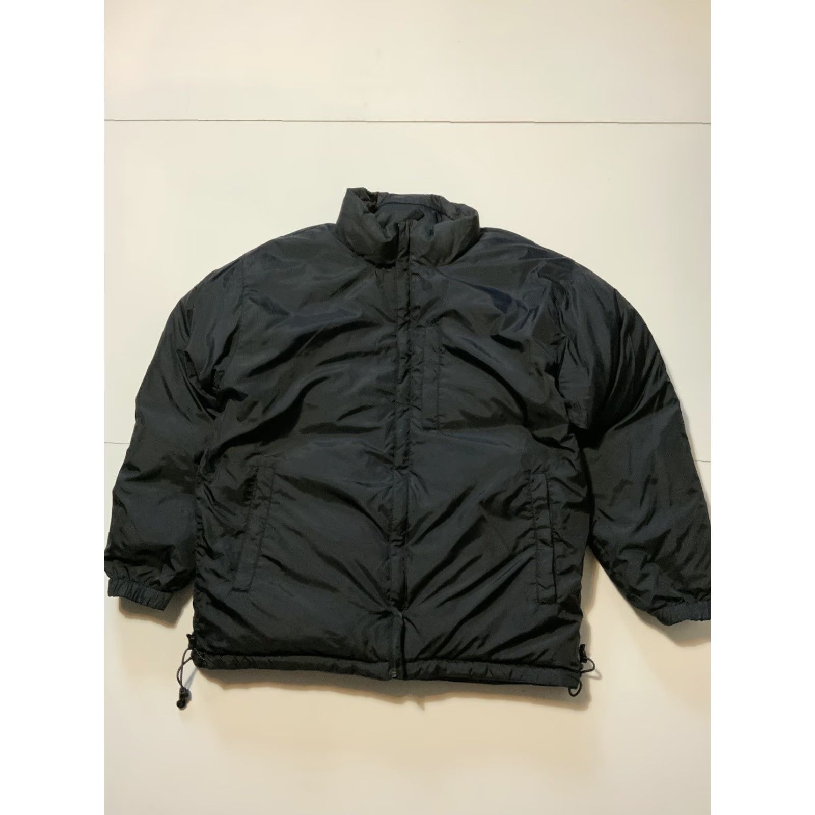 VINTAGE Gap Puffer Jacket Mens 90s Reversible Down Quilted Black Sz. M