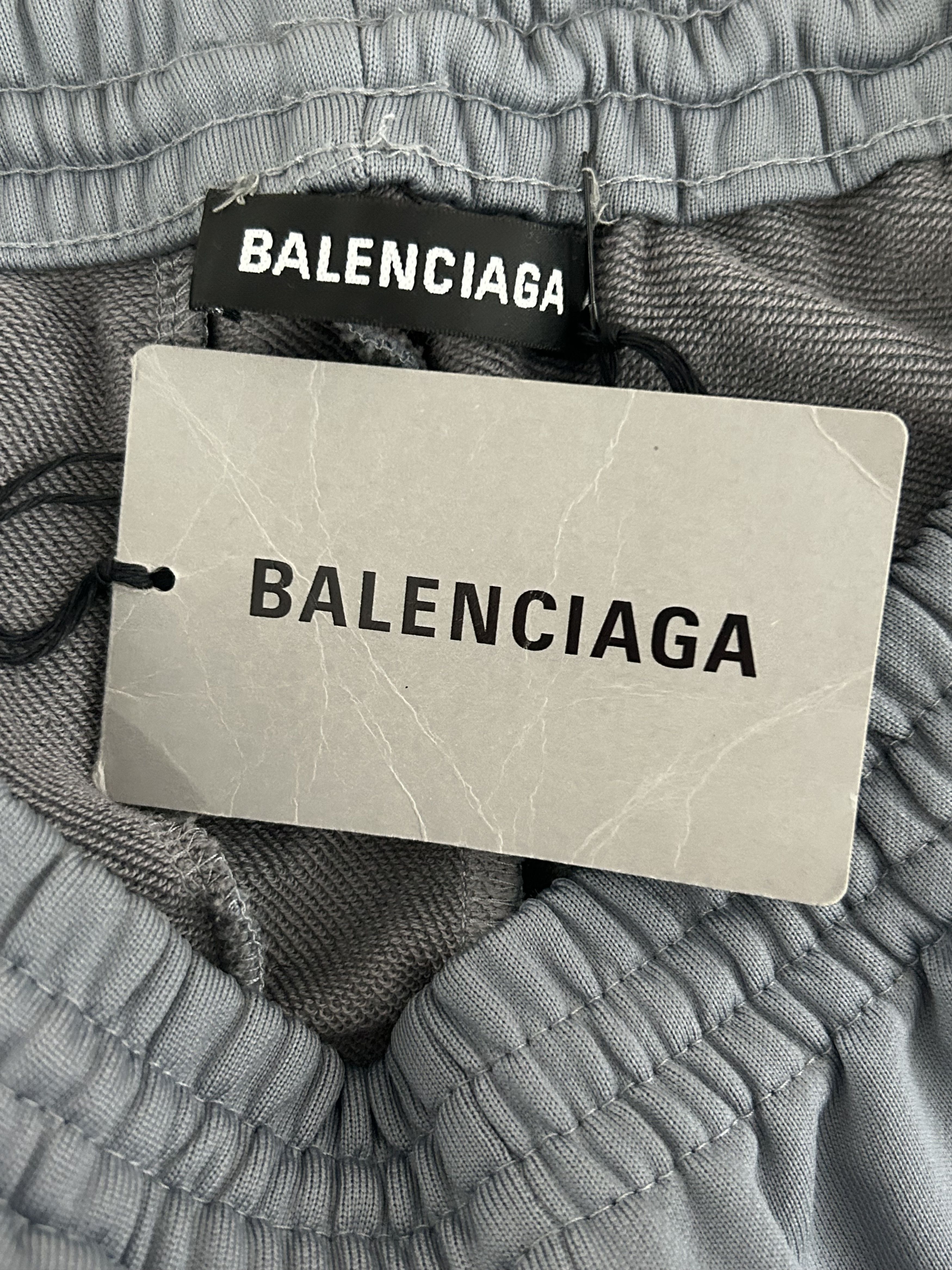 Balenciaga Balenciaga Grey & Yellow Embroidered Logo Trackpants Size US 30 / EU 46 - 3 Thumbnail