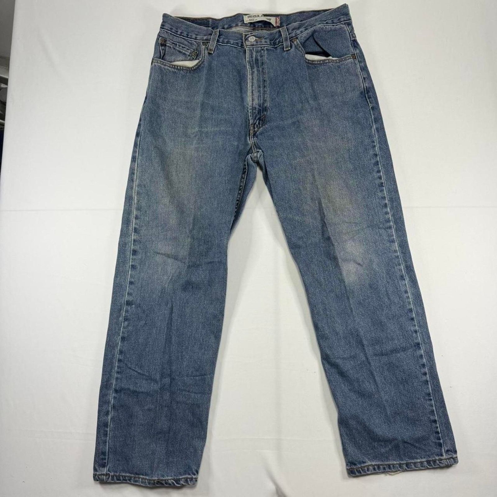 Levi's Levi’s 505 Regular Fit Straight Leg Blue Jeans Size 36x29 Size US 36 / EU 52 - 1 Thumbnail