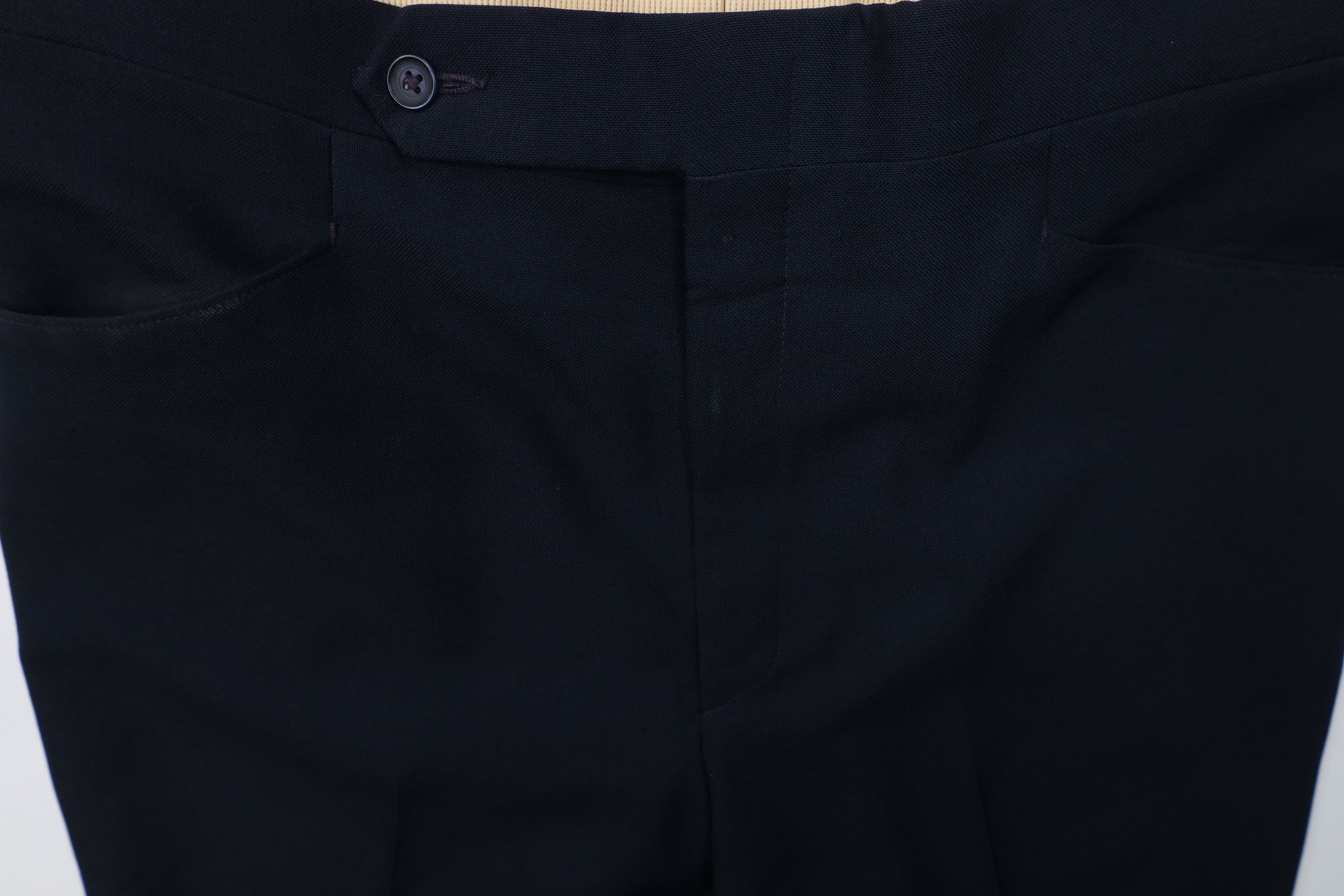 Vintage Vintage 70s Streetwear Wide Leg Chino Pants Navy Blue USA Size US 34 / EU 50 - 5 Thumbnail