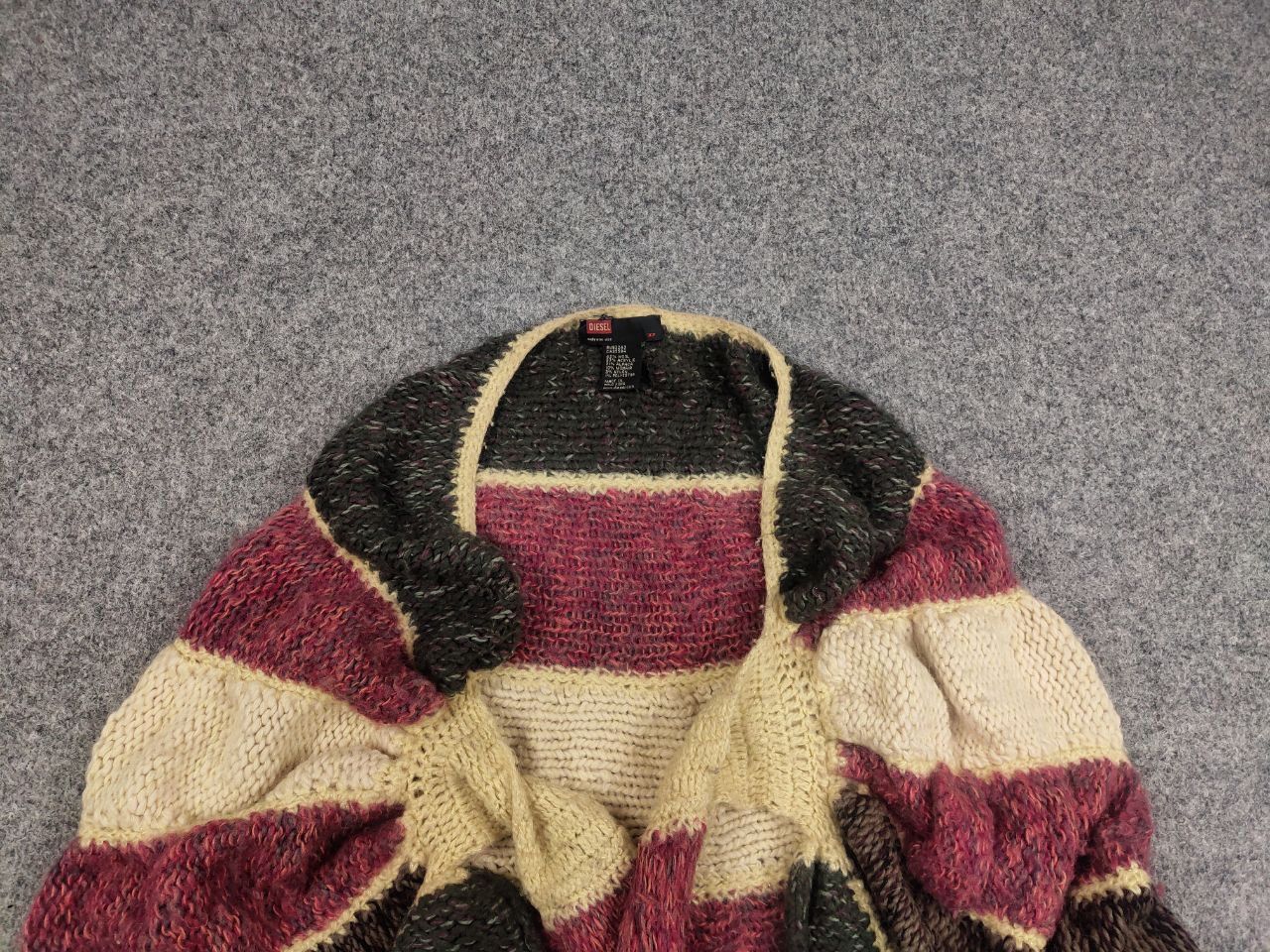 Diesel Vintage Diesel Hand Knit Sweater Wool Mohair Blend Poncho Size ONE SIZE - 6 Thumbnail