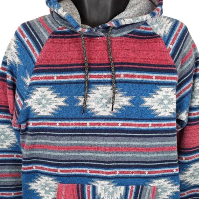 CLOT Brooklyn Cloth Southwestern Sweatshirt Hoodie Mens Size Medium Blue Pink Aztec Size US M / EU 48-50 / 2 - 2 Thumbnail