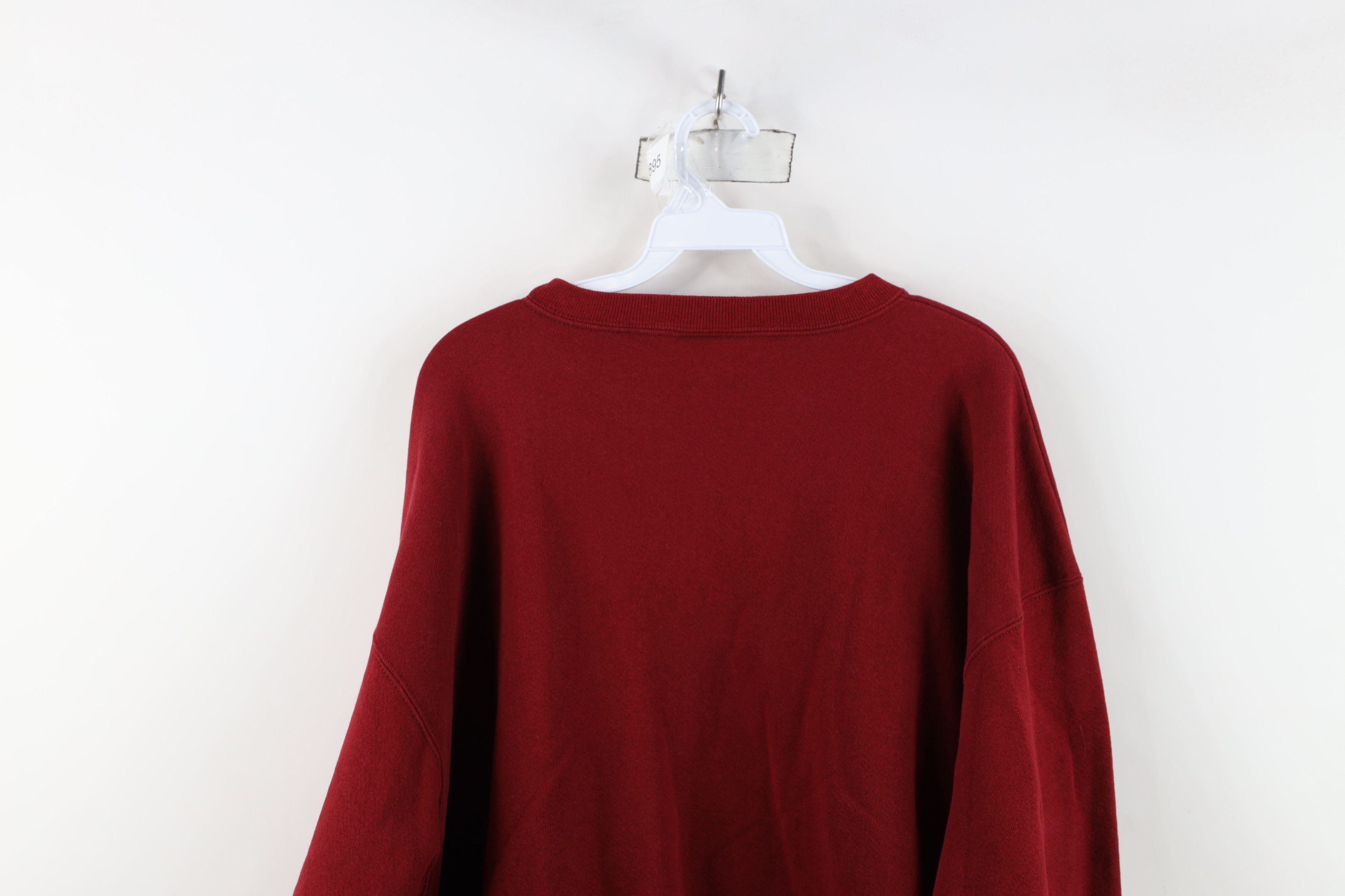 Adidas Vintage 90s Adidas Spell Out Heavy Crewneck Sweatshirt Red Size US L / EU 52-54 / 3 - 13 Thumbnail