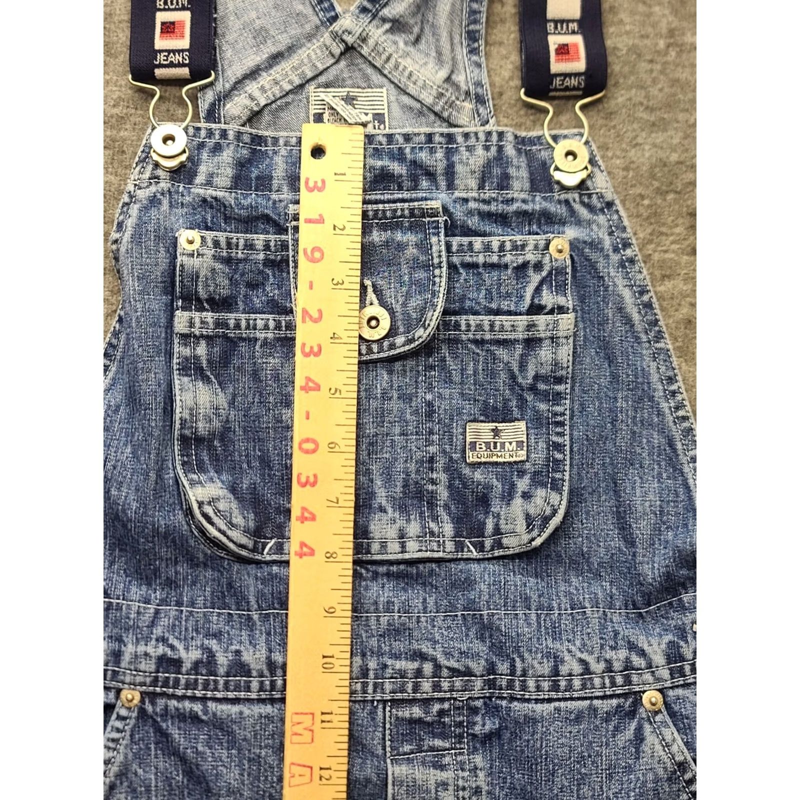 Vintage VINTAGE Bum Equipment Shortalls Womens S Denim Overalls 90s Y2K Relaxed Fit 5-Pocket Blue 30 in Waist Womens Size 28" / US 6 / IT 42 - 5 Thumbnail
