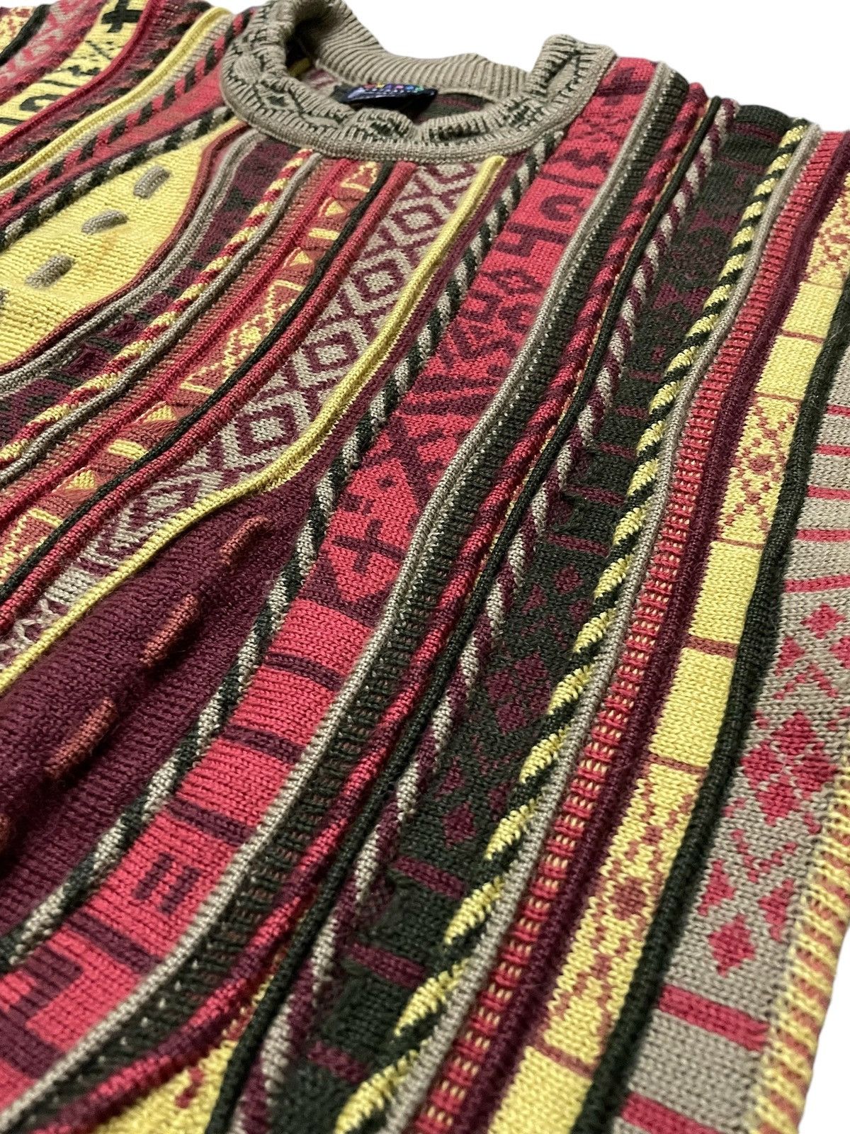 Coogi × Tundra Emaroo Australia 3D Coloured Cable Knit Coogi Style Sweater Size US M / EU 48-50 / 2 - 6 Thumbnail