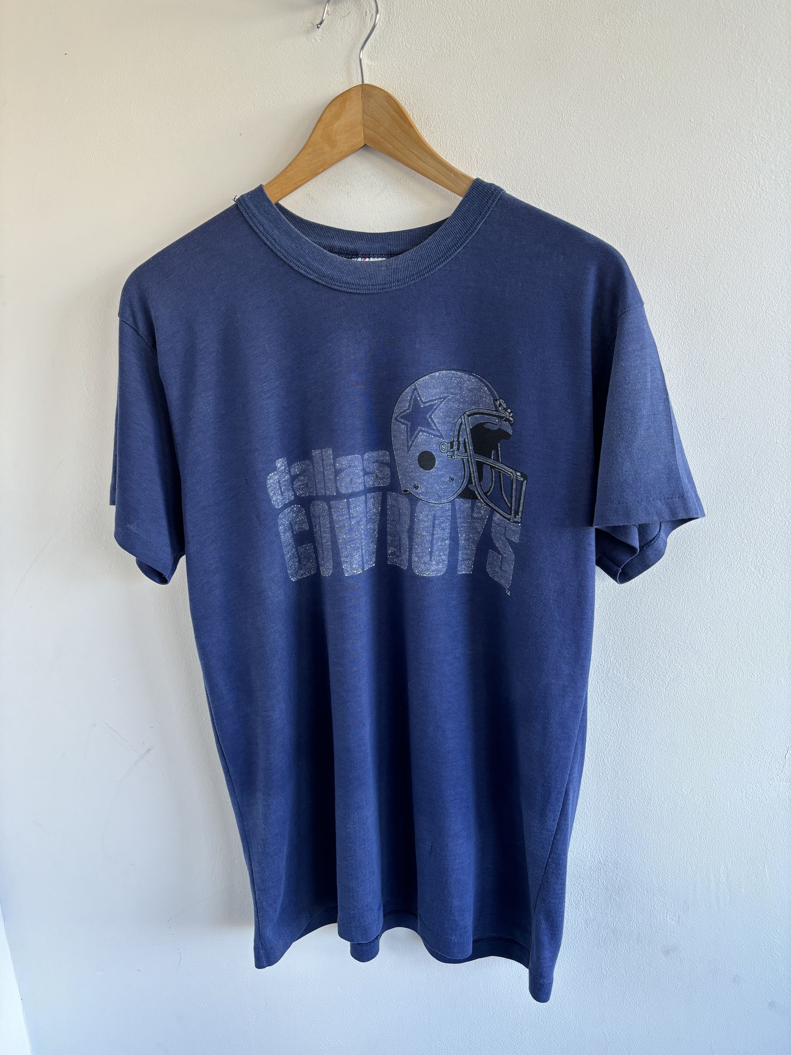NFL × Vintage Vintage 80s Dallas Cowboys Ringer Washed Tee Size US L / EU 52-54 / 3 - 2 Thumbnail