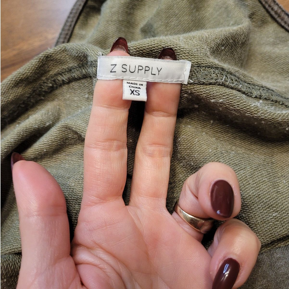 Z Supply Z SUPPLY Overalls XS Green Camo Stretch Knit Cuffed Size 30" / US 8 / IT 44 - 7 Thumbnail