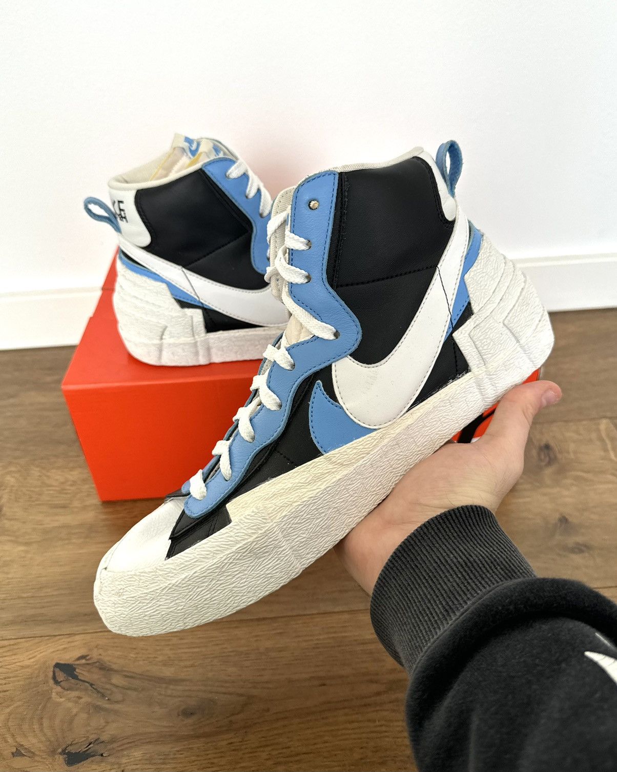 Nike × Sacai Nike Sacai Blazer Mid Blue Size US 11.5 / EU 44-45 - 1 Thumbnail