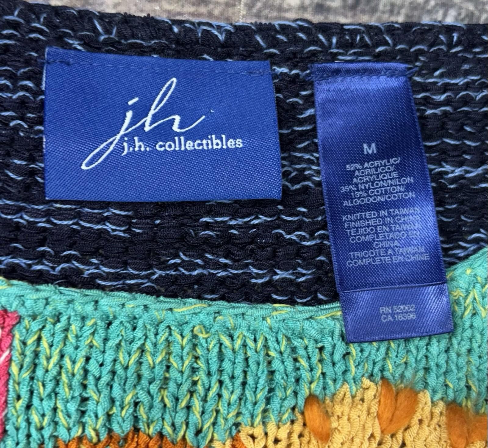JH Collectibles VTG JH Collectibles Sweater Womens M 3D Knit Crochet 90s Size M / US 6-8 / IT 42-44 - 2 Thumbnail