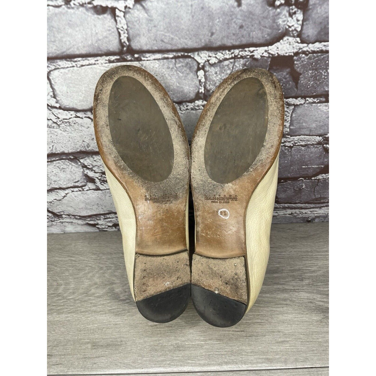 Silvano Sassetti Silvano Sassetti Beige Leather Slip On Loafers Flats Shoes W Size US 8 / IT 38 - 13 Thumbnail