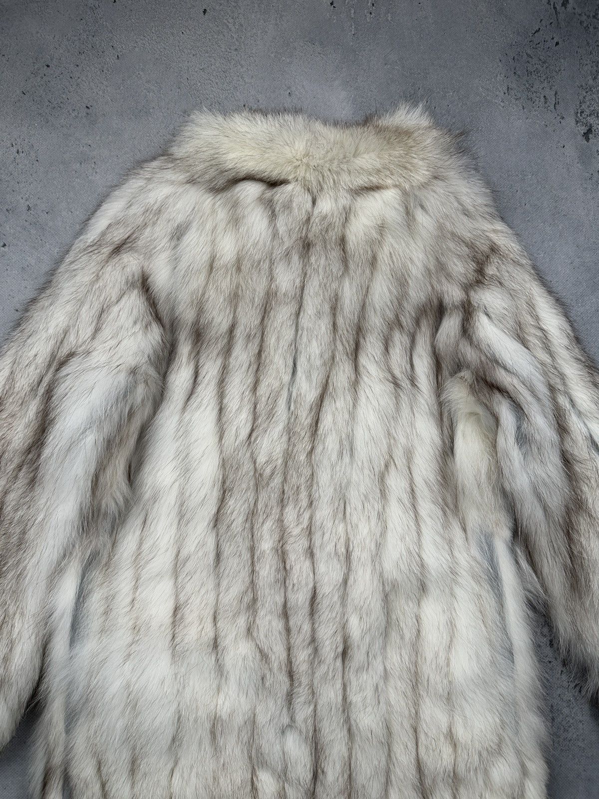 Sagafurs Vintage Saga Fox Real Fur Coat Ivory Grey Luxury Jacket 80s Size S / US 4 / IT 40 - 12 Thumbnail