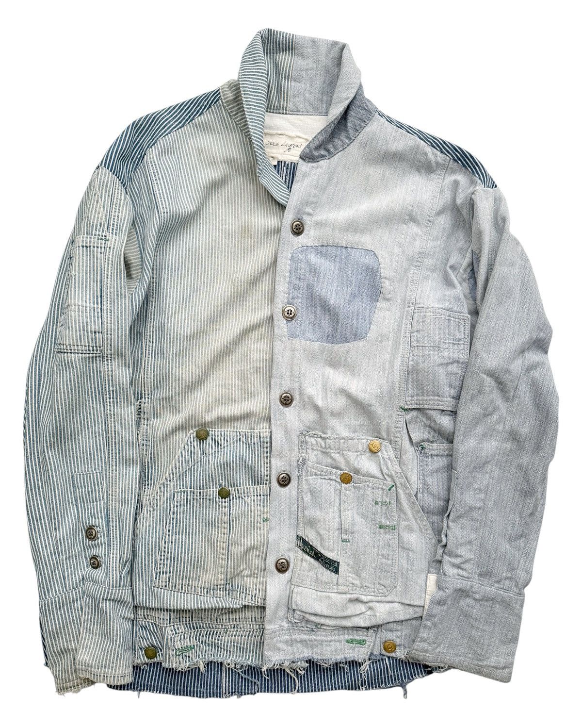 Rare 2018 Engineer Herringbone Denim Hickory Shawl Jacket
