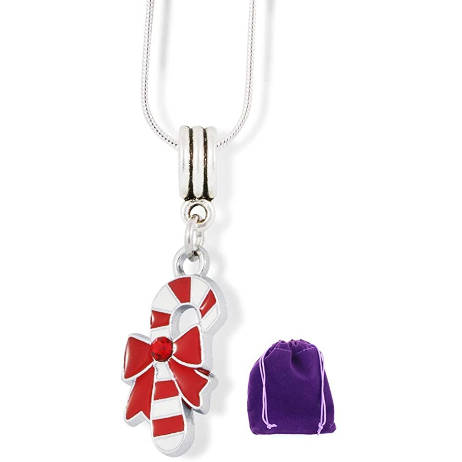 & Other Stories Candy Cane Charm Snake Chain Necklace Christmas Pendant Size ONE SIZE - 1 Thumbnail