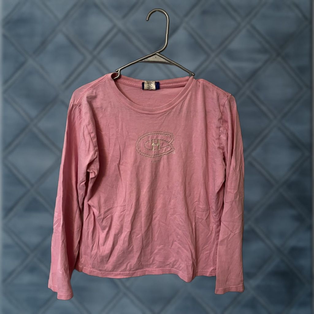 Reebok Reebok T-Shirt Crew Neck Women XL Pink Activewear Long Sleeve Athletic 100% Polyester Regular Size Size XL / US 12-14 / IT 48-50 - 1 Thumbnail