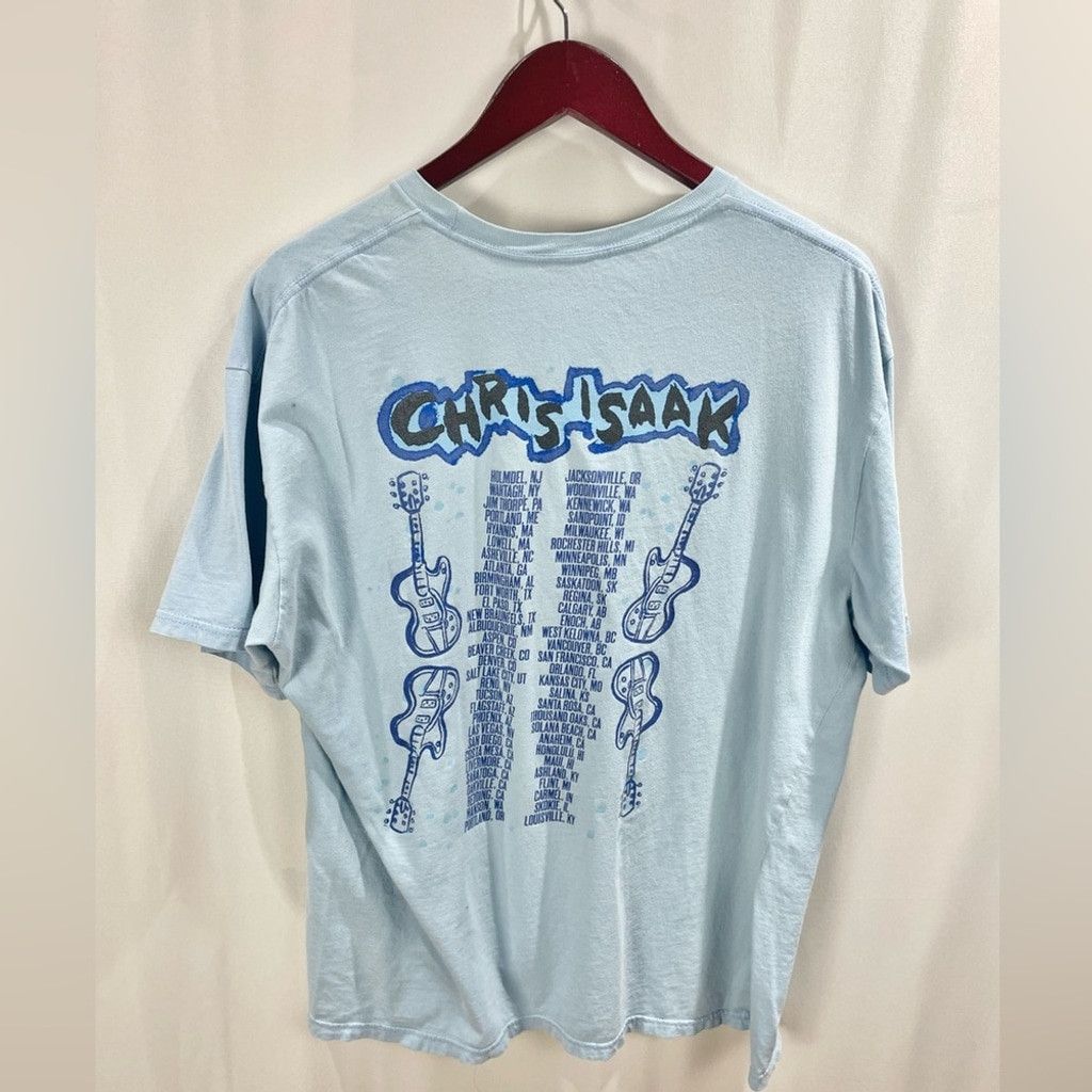 Other RARE! Signed Chris Isaak Lt Blue 2011 Tour T Shirt US XL Size US XL / EU 56 / 4 - 3 Thumbnail