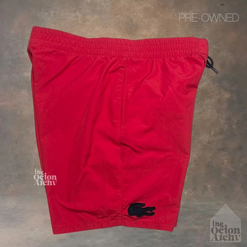 Lacoste Lacoste Men's Red Swim Trunks MH2743 Size Large Pre-Owned Size US 36 / EU 52 - 3 Thumbnail