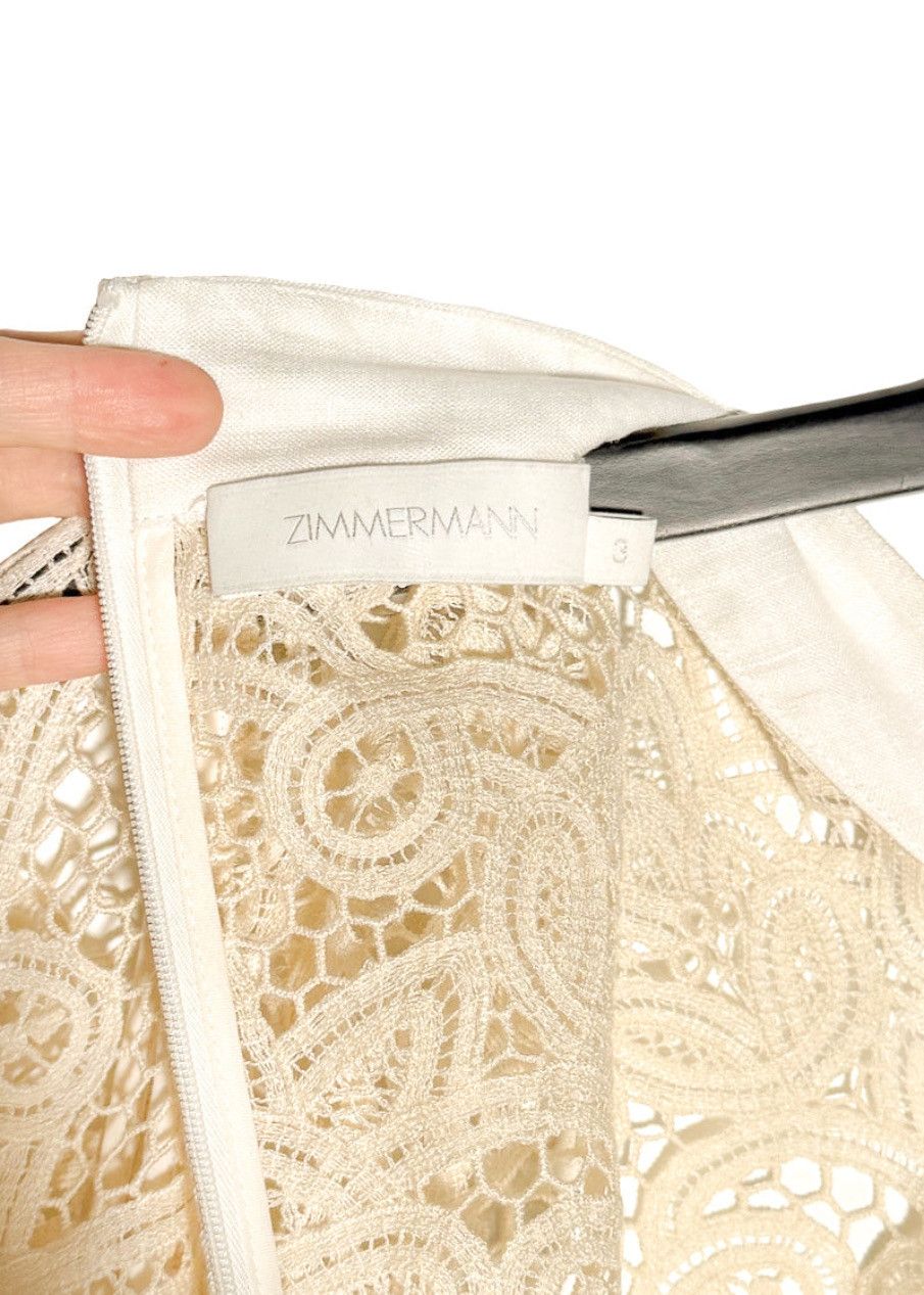 Zimmermann Zimmermann Crocheted Embroidered Tiggy Shirt Dress - Size 3 Size L / US 10 / IT 46 - 9 Thumbnail