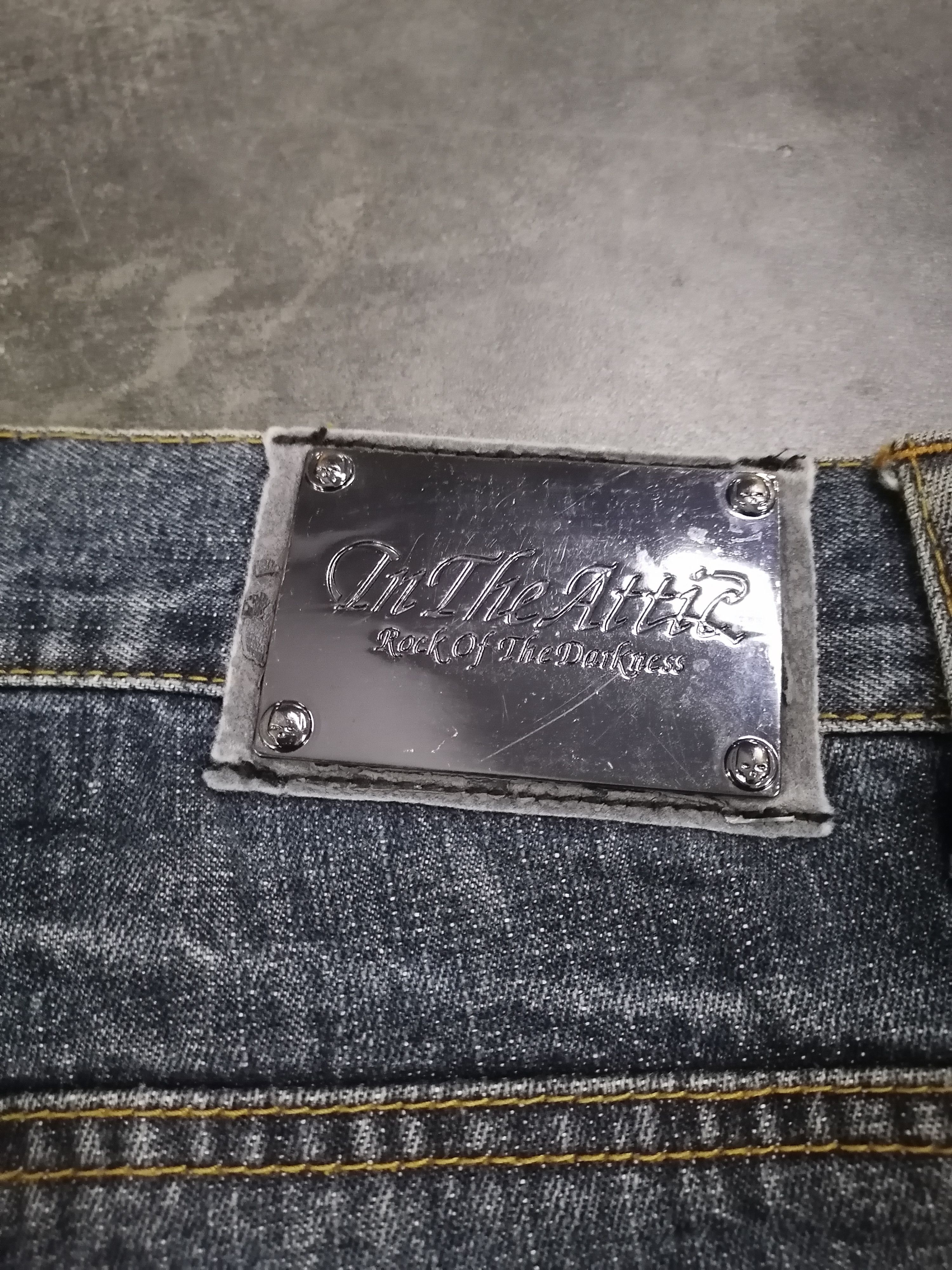 If Six Was Nine × Le Grande Bleu (L.G.B.) × Seditionaries Flare In The Attic Gothic Distressed Denim Pants Size US 31 - 11 Thumbnail