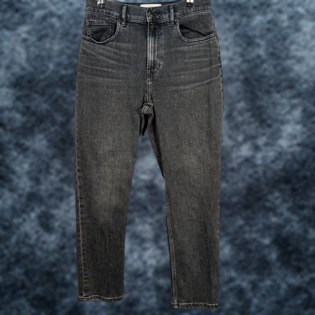 Everlane Everlane Womens 27 Crop The Cheeky Jean High-Rise Tapered Black Denim Jeans Size 27" / US 4 / IT 40 - 1 Thumbnail