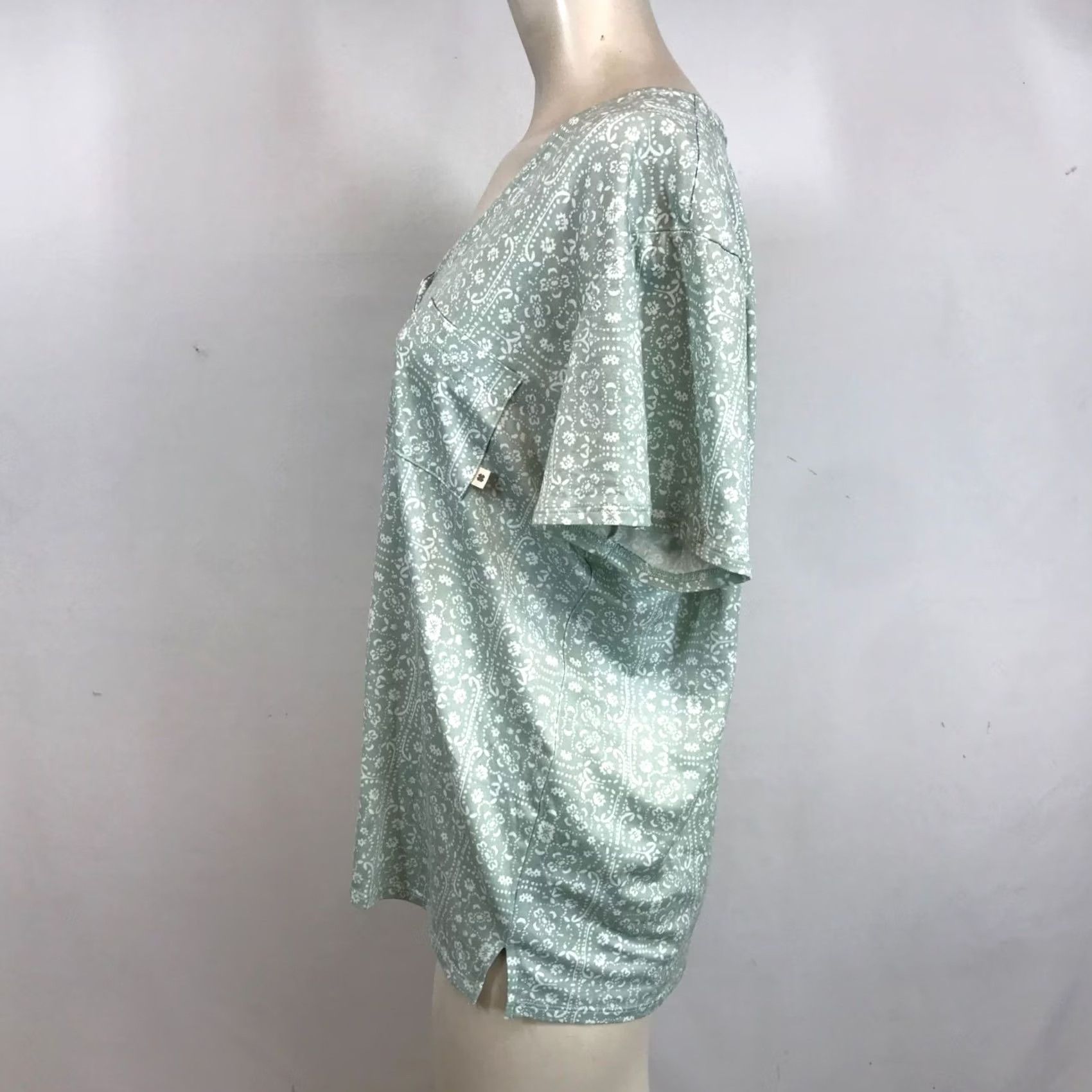 Lucky Brand LUCKY BRAND Pajama Set Womens Large Green 2 PIECE Size ONE SIZE - 6 Thumbnail
