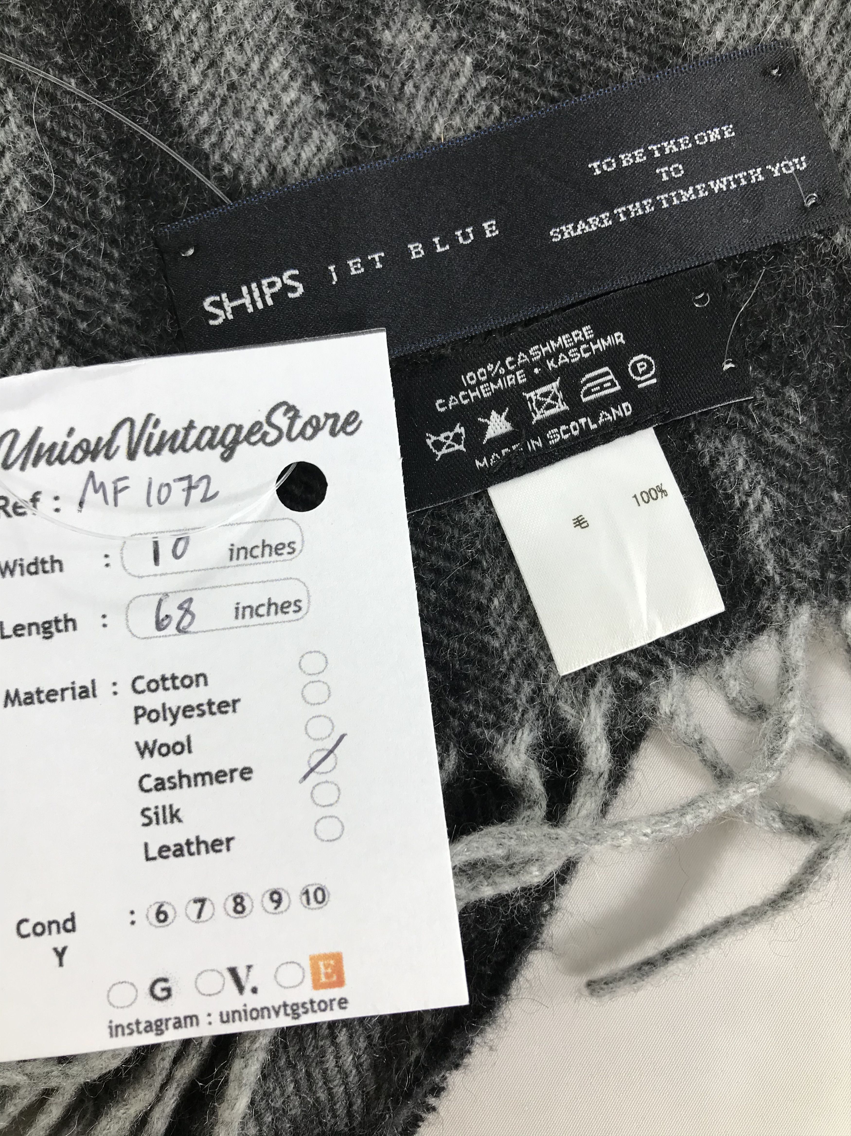 Ships Jet Blue Vintage Ships Scarf/Muffler/Neckwear MF1072 Size ONE SIZE - 4 Thumbnail