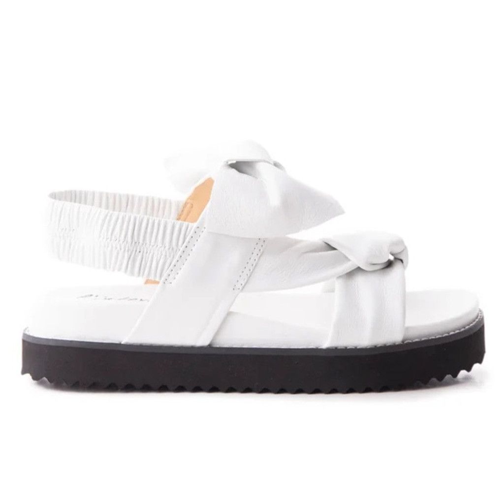 Leather NEW L’Intervalle Atlantis White Leather Bow Sandals 8/39 Size US 8 / IT 38 - 1 Thumbnail