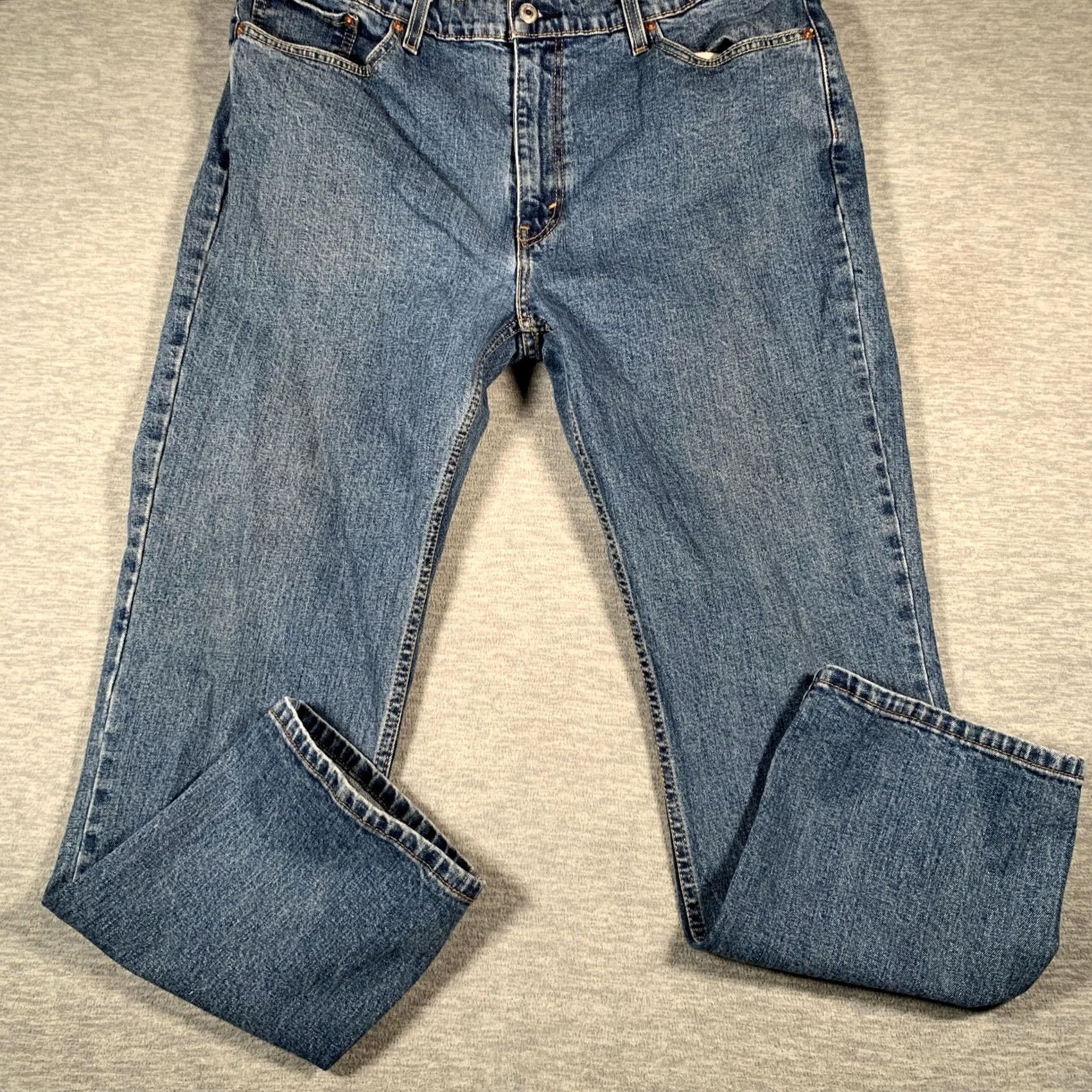 Levi's Levi's 514 Jeans Mens 40x30 Blue Denim Straight Leg Medium Wash Zip Fly Classic Regular Fit 5-Pocket Size US 40 / EU 56 - 3 Thumbnail