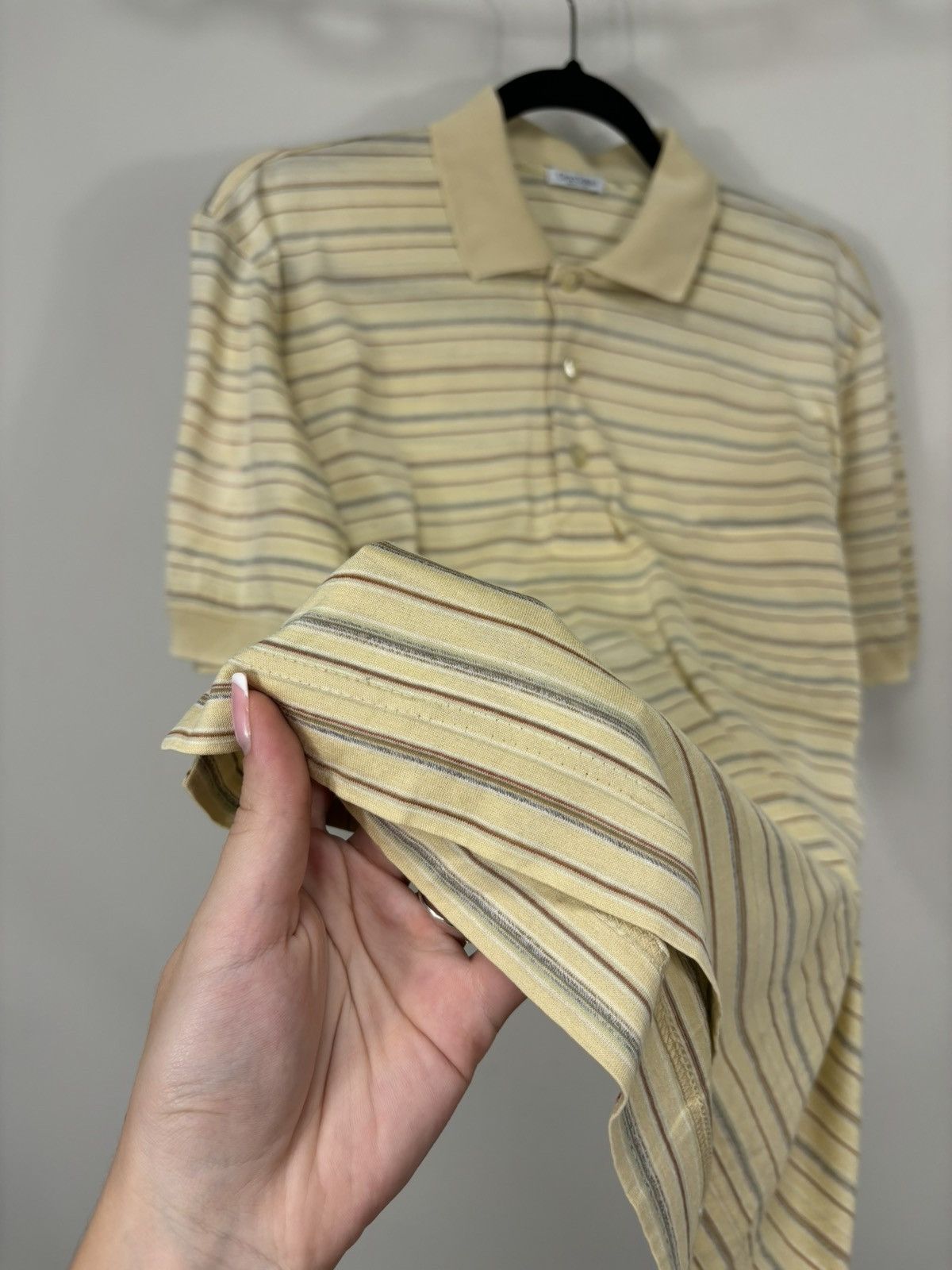 Gran Sasso Gran Sasso Men’s Italian Luxury Classic Striped Polo Shirt Size US L / EU 52-54 / 3 - 18 Thumbnail