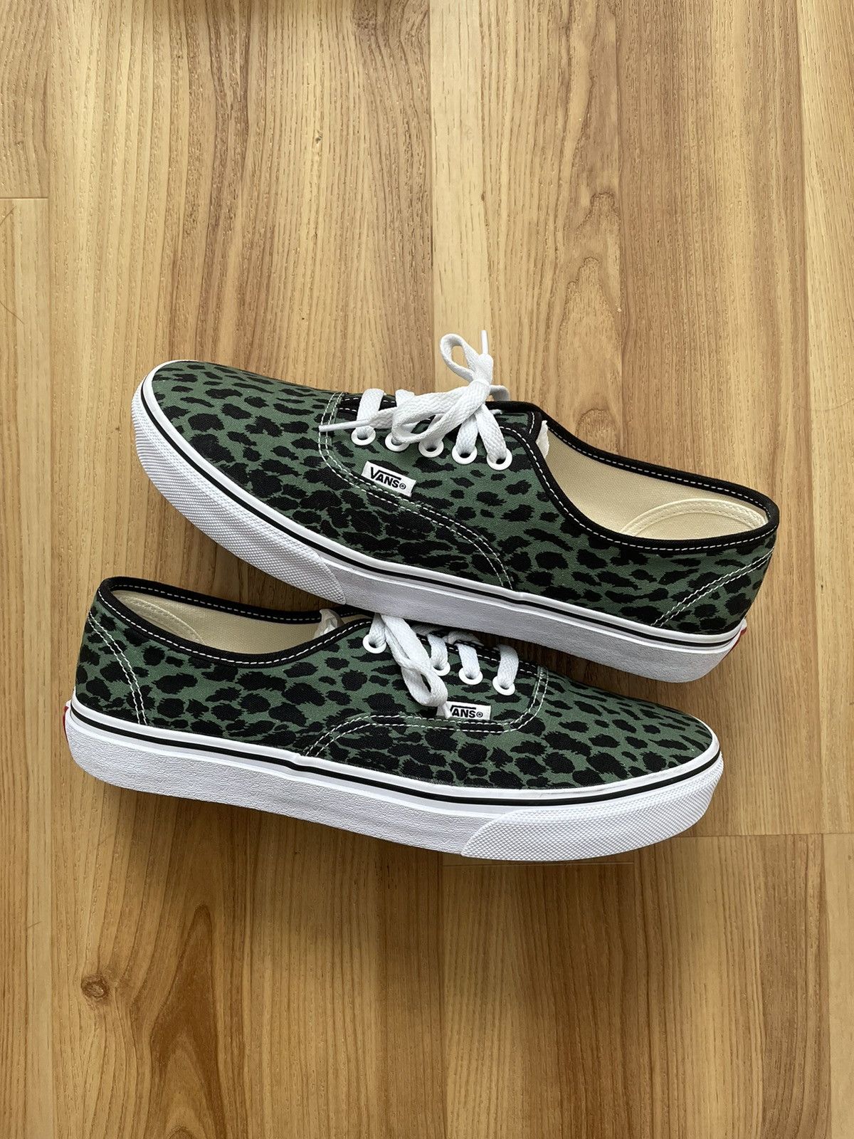 Green vans with leopard print clearance