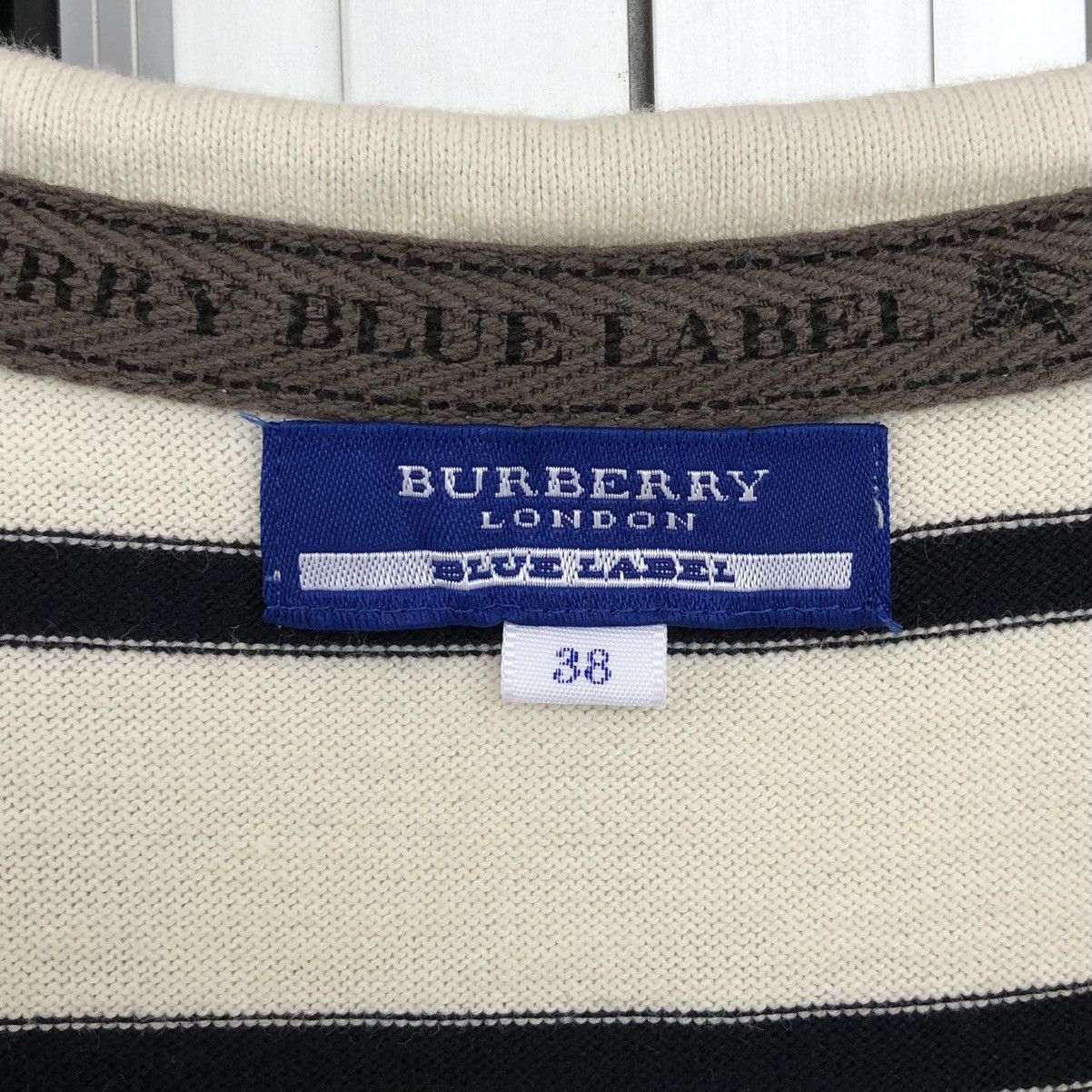 Burberry Burberry London Blue Label Big Logo Striped Cotton Dress Size S / US 4 / IT 40 - 12 Thumbnail