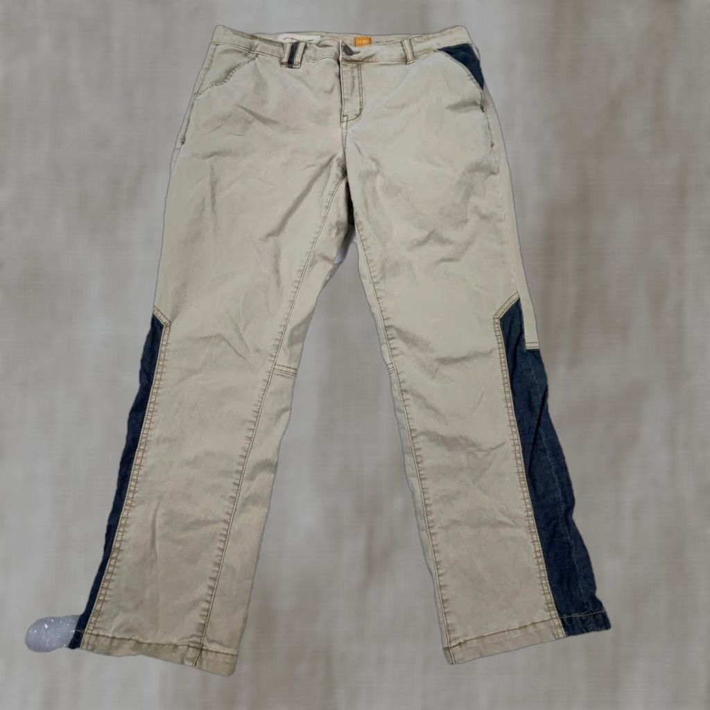 Anthropologie Anthropologie Pants Women 30 Chino Beig e Tan Brown Straight Regular Flat Front Zip Pockets Cotton Cotton Blend Casual - Size 30" / US 8 / IT 44 - 1 Thumbnail