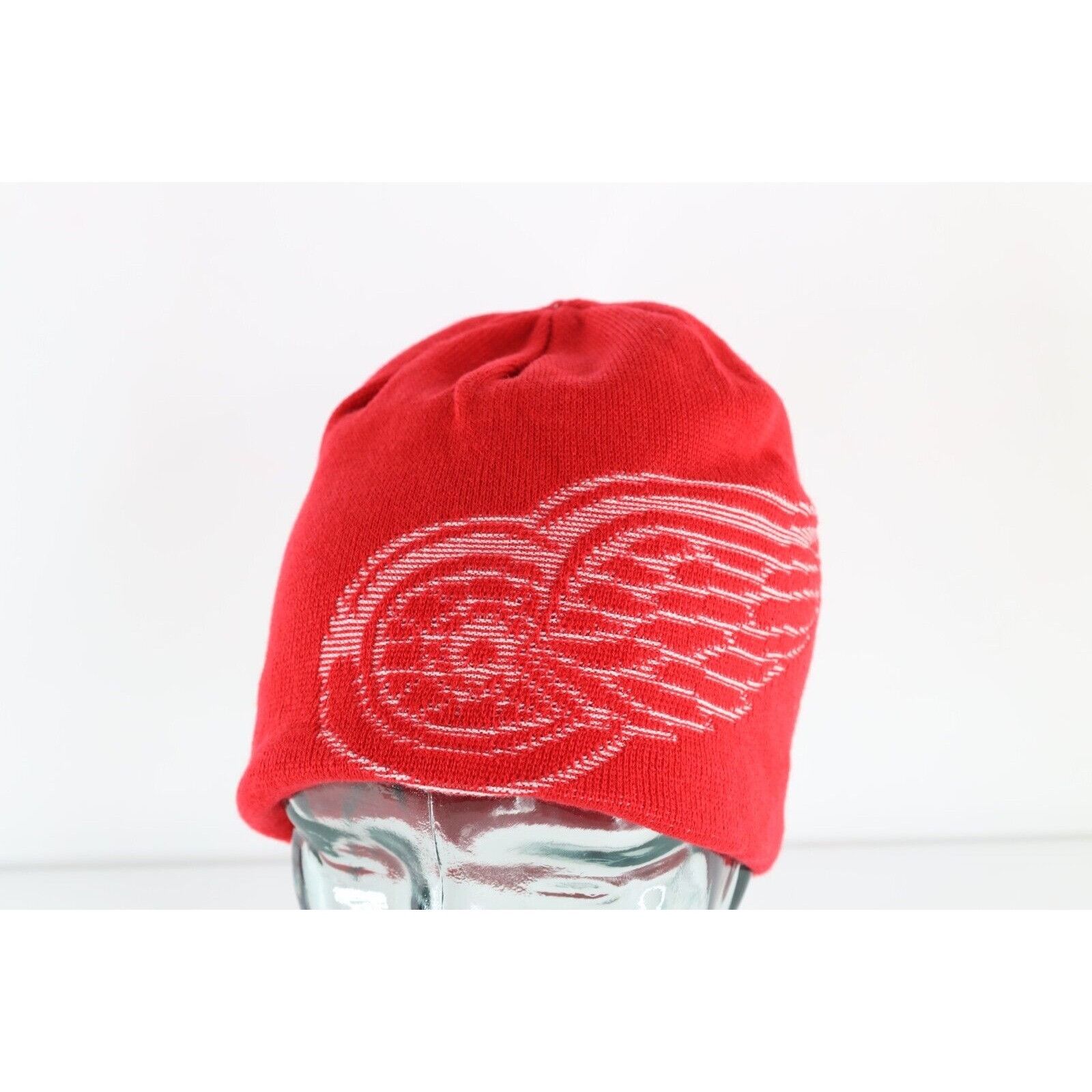 Reebok Vintage Reebok Big Logo Detroit Red Wings Hockey Beanie Hat Size ONE SIZE - 1 Thumbnail