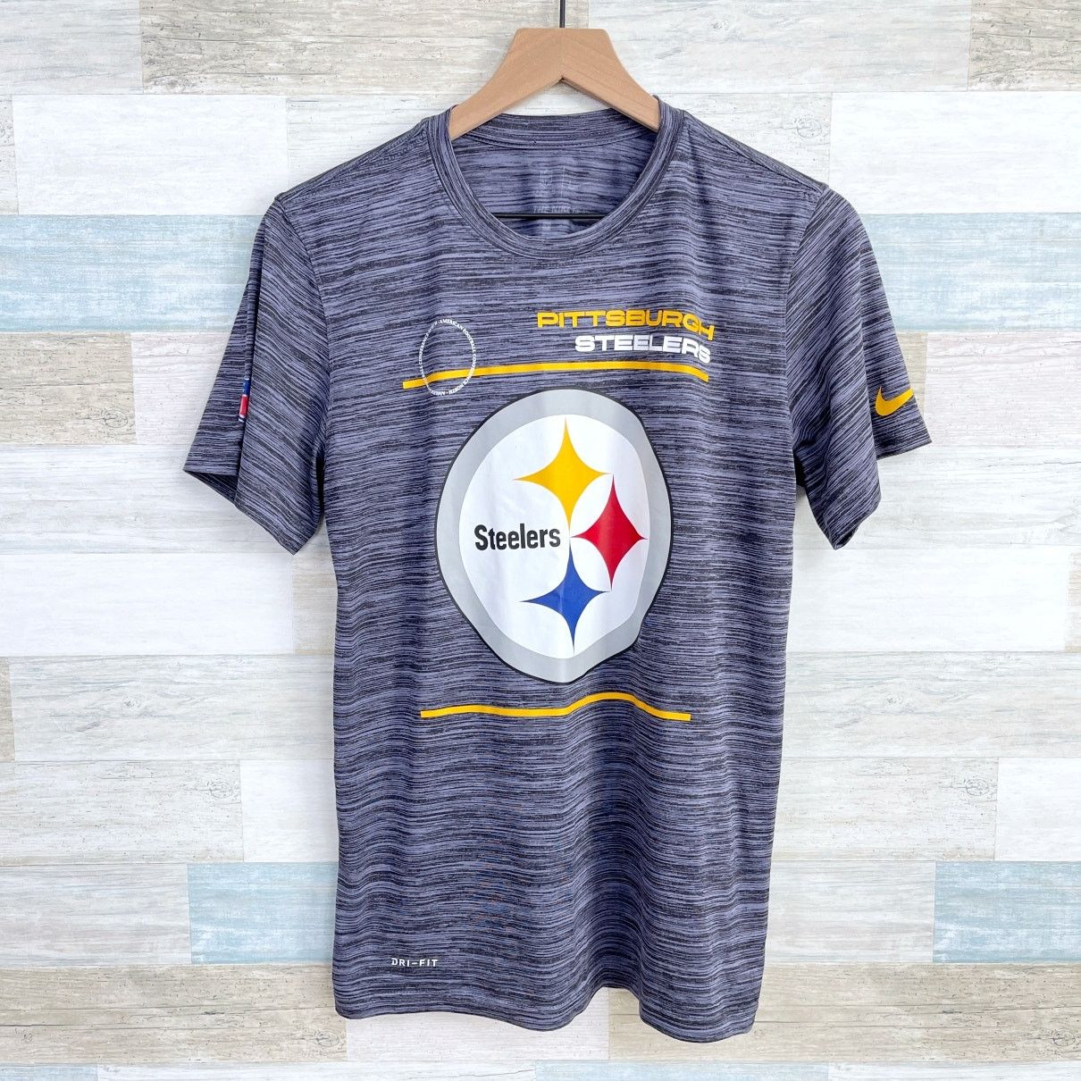 Nike Pittsburgh Steelers Nike Tee Gray NFL Football Mens S Size US S / EU 44-46 / 1 - 1 Thumbnail
