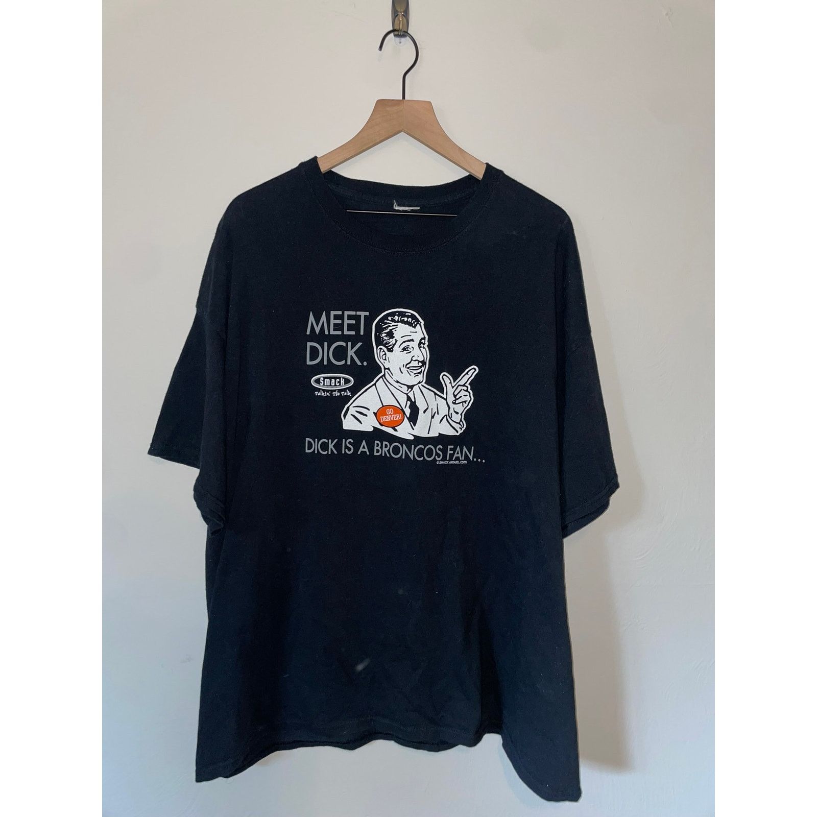 NFL Vintage Broncos Shirt Smack Talk Meet Dick Fan Tee Humor 2XL Size US XXL / EU 58 / 5 - 1 Thumbnail