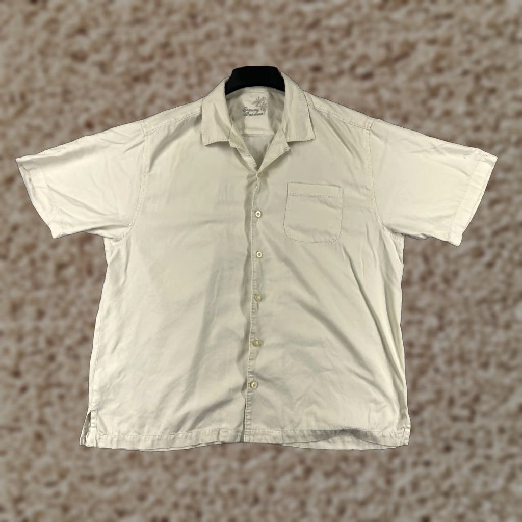 Tommy Bahama VINTAGE Tommy Bahama Shirt Mens XL Yellow Solid Button-Up 100% Silk Aloha Beach Vacation Resort Mens XL Yellow Silk Shirt Size US XL / EU 56 / 4 - 1 Thumbnail