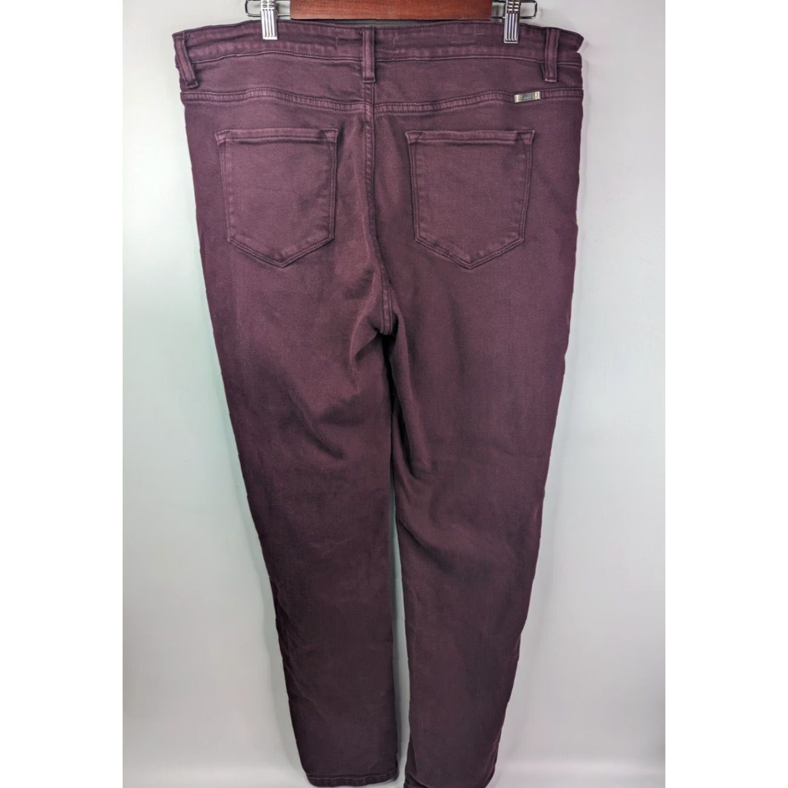 Vintage KanCan Jeans Women's 1XL Burgundy Red Gia High Rise Skinny KC7294BU Denim 5-Pocket Stretch Regular Plus Size 40" / US 18 - 5 Thumbnail