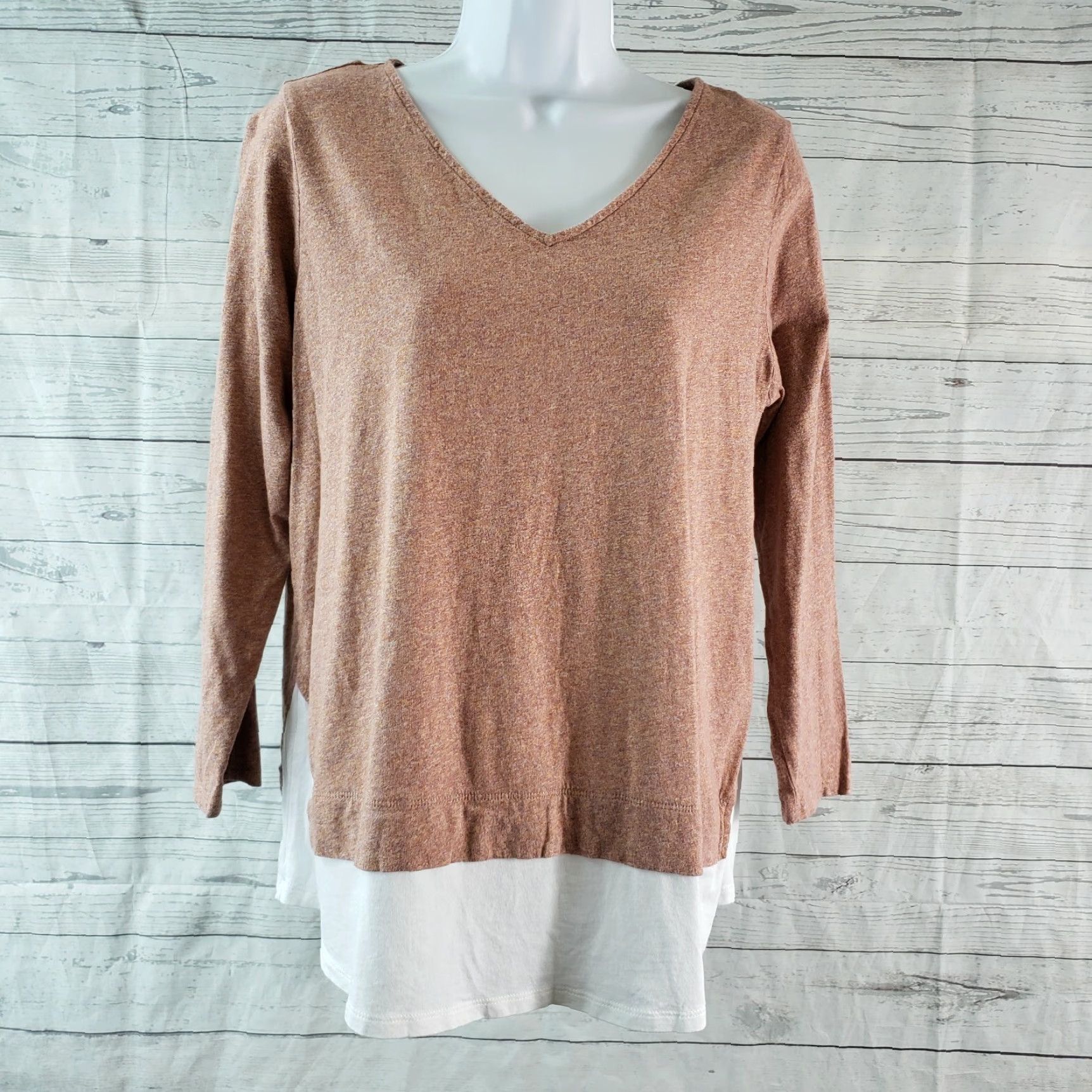 J. Jill VINTAGE J Jill Womens Long Sleeve Top Blouse Purple Cotton Size PM Petite Womens Size M / US 6-8 / IT 42-44 - 2 Thumbnail