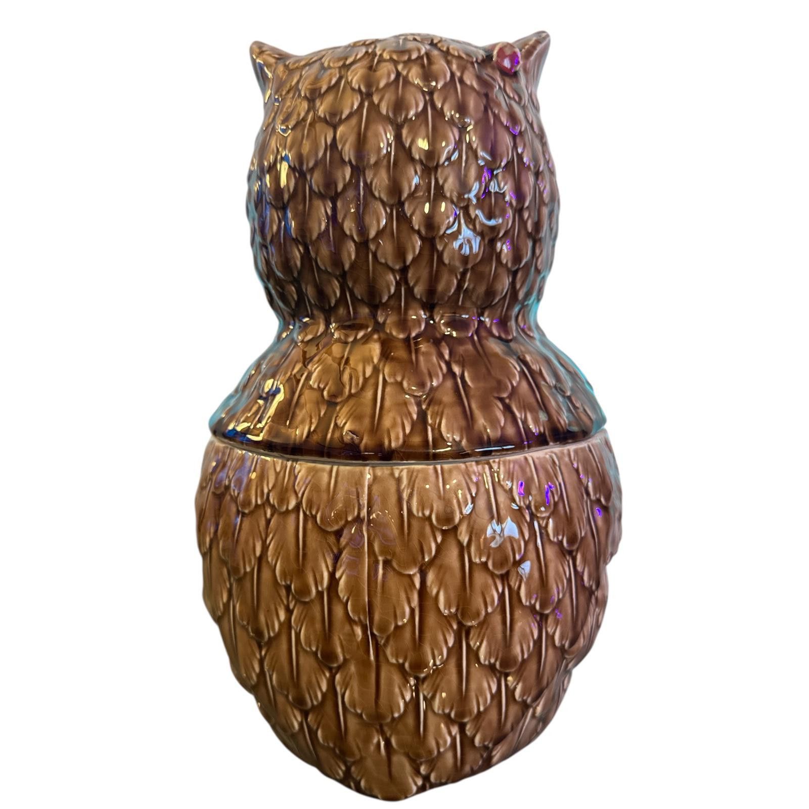 Unknown London Japanese Owl-Shaped Ceramic Kitchen Storage Cookie Jar w Lid Size ONE SIZE - 2 Thumbnail