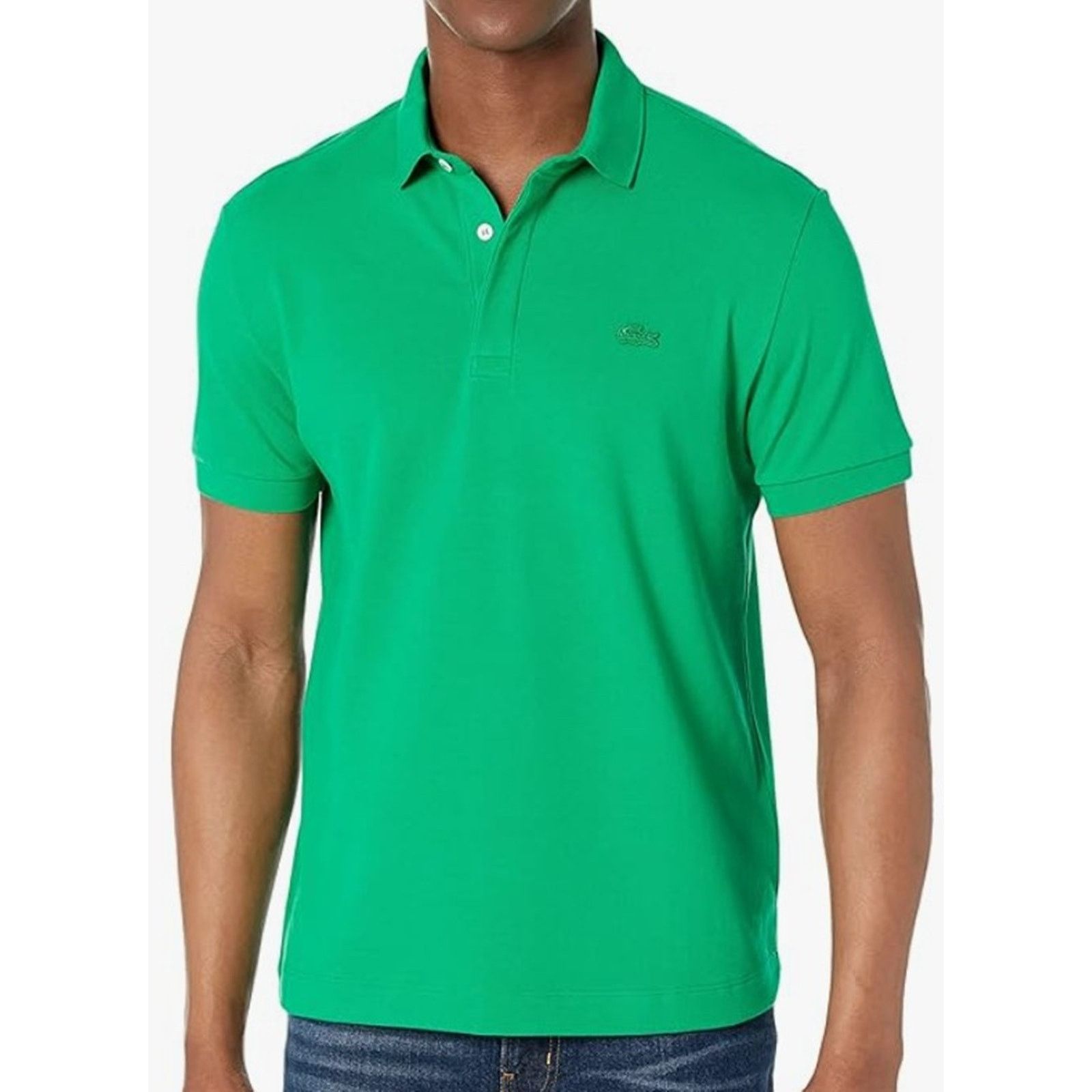Lacoste Lacoste Mens Short Sleeve Paris Polo Grassy Bank Green XL Size US XL / EU 56 / 4 - 1 Thumbnail