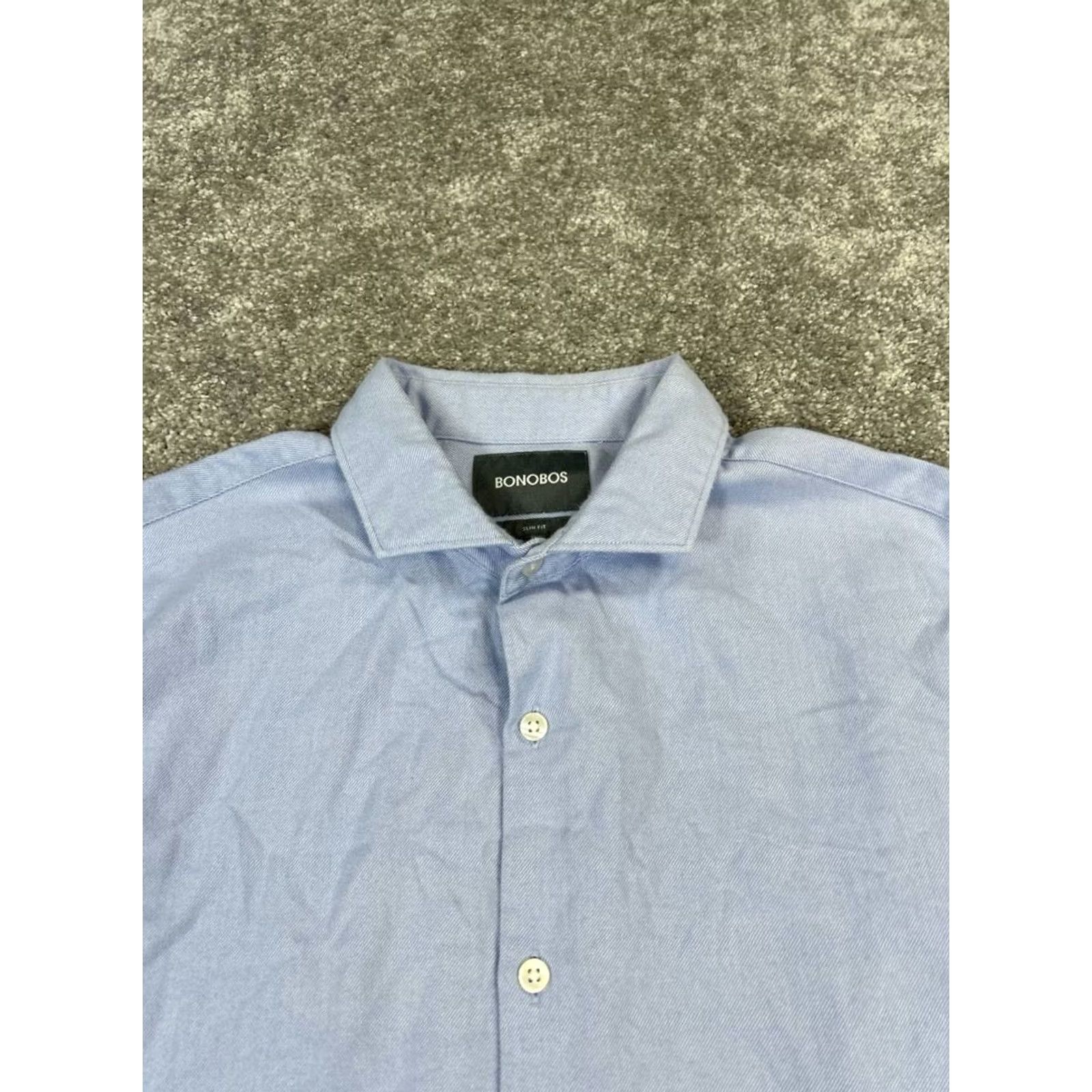 Bonobos Bonobos Shirt Mens Medium Blue Cotton Button Up Size US M / EU 48-50 / 2 - 2 Thumbnail
