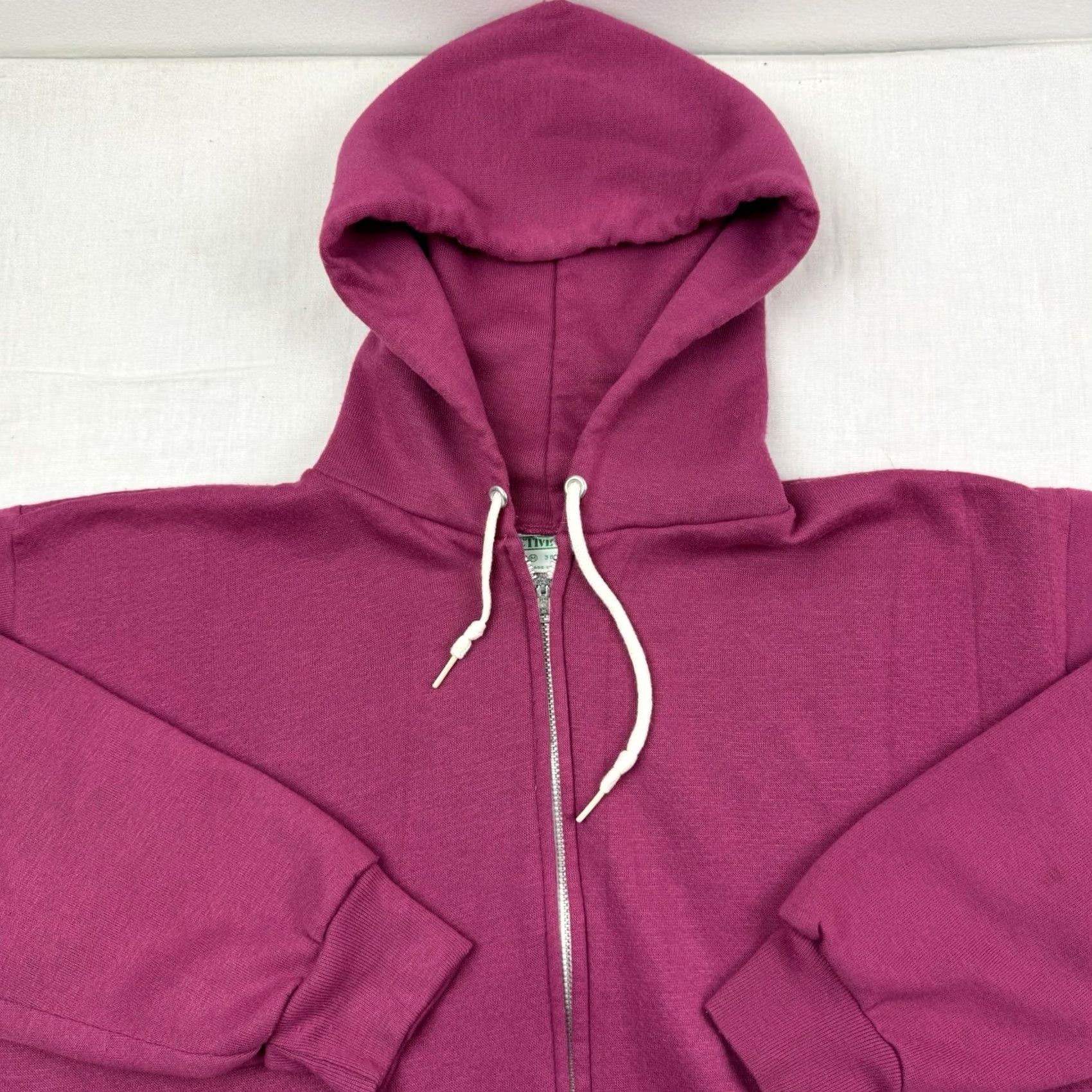 Vintage VINTAGE Activewear Hoodie Adult Medium Red 80s USA Full Zip Acrylic Made In USA Mens Size US M / EU 48-50 / 2 - 2 Thumbnail