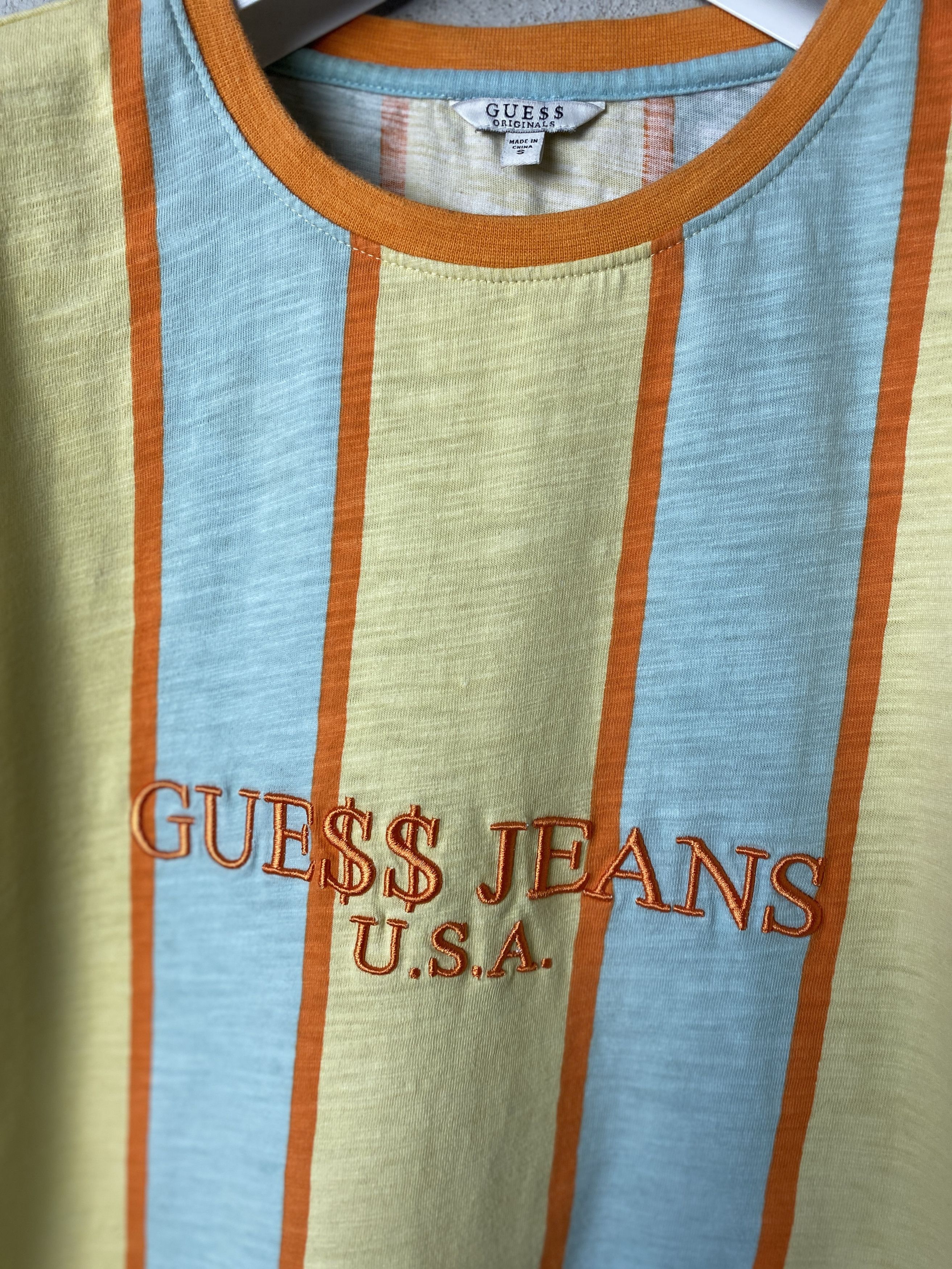A$AP Rocky ASAP Rocky x Guess striped t-shirt tee big logo Size US S / EU 44-46 / 1 - 2 Thumbnail
