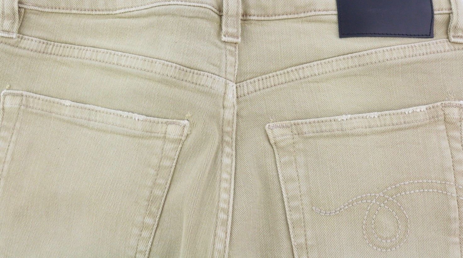 R13 BOY STRAIGHT 24 Khaki Stretch Faded Cropped 86266 Size 24" / US 00 / IT 34 - 14 Thumbnail