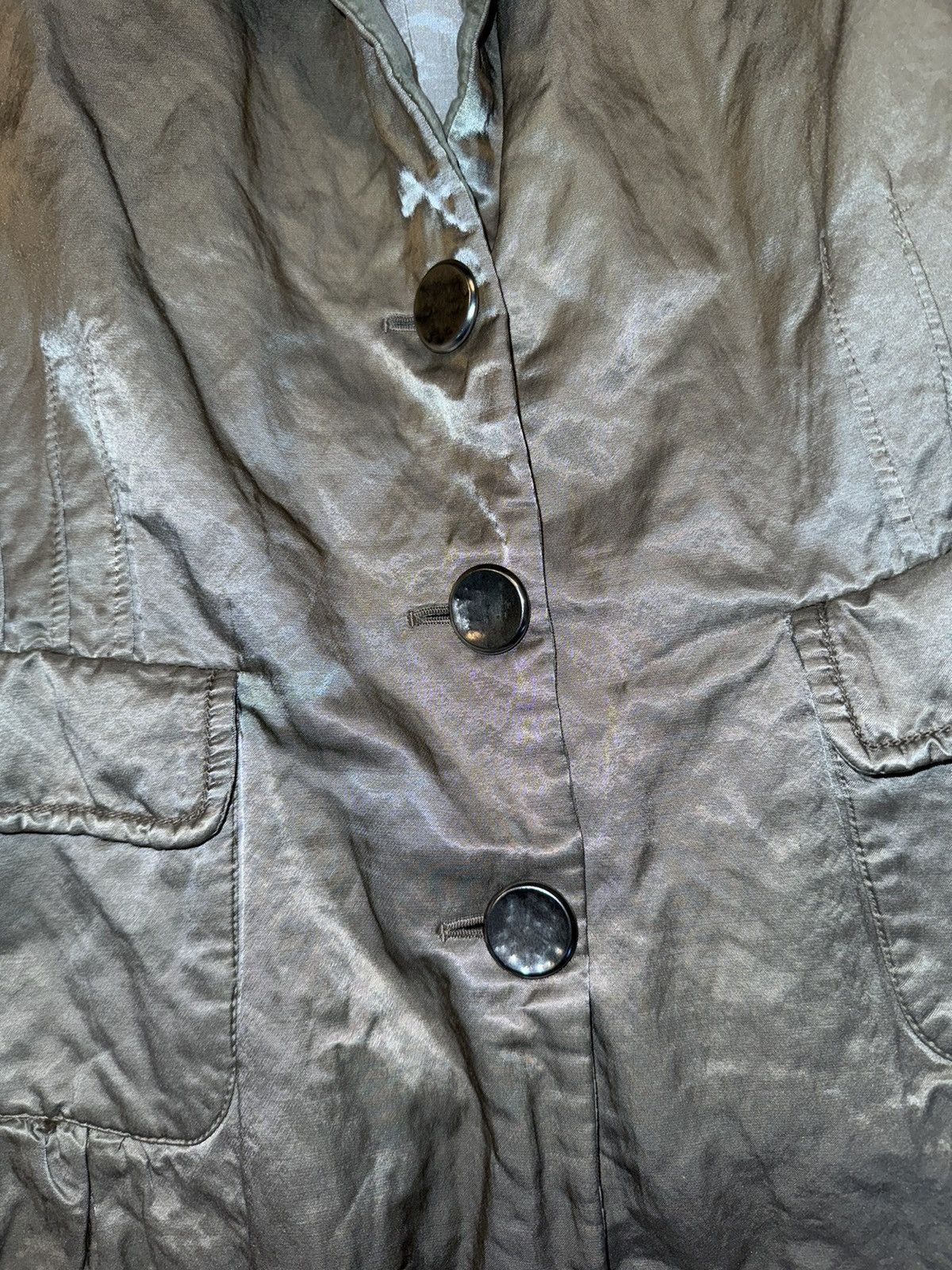 Marithe + Francois Girbaud × Vintage Marithe Francois Girbaud avant garde golden metallic blazer Size M / US 6-8 / IT 42-44 - 6 Thumbnail