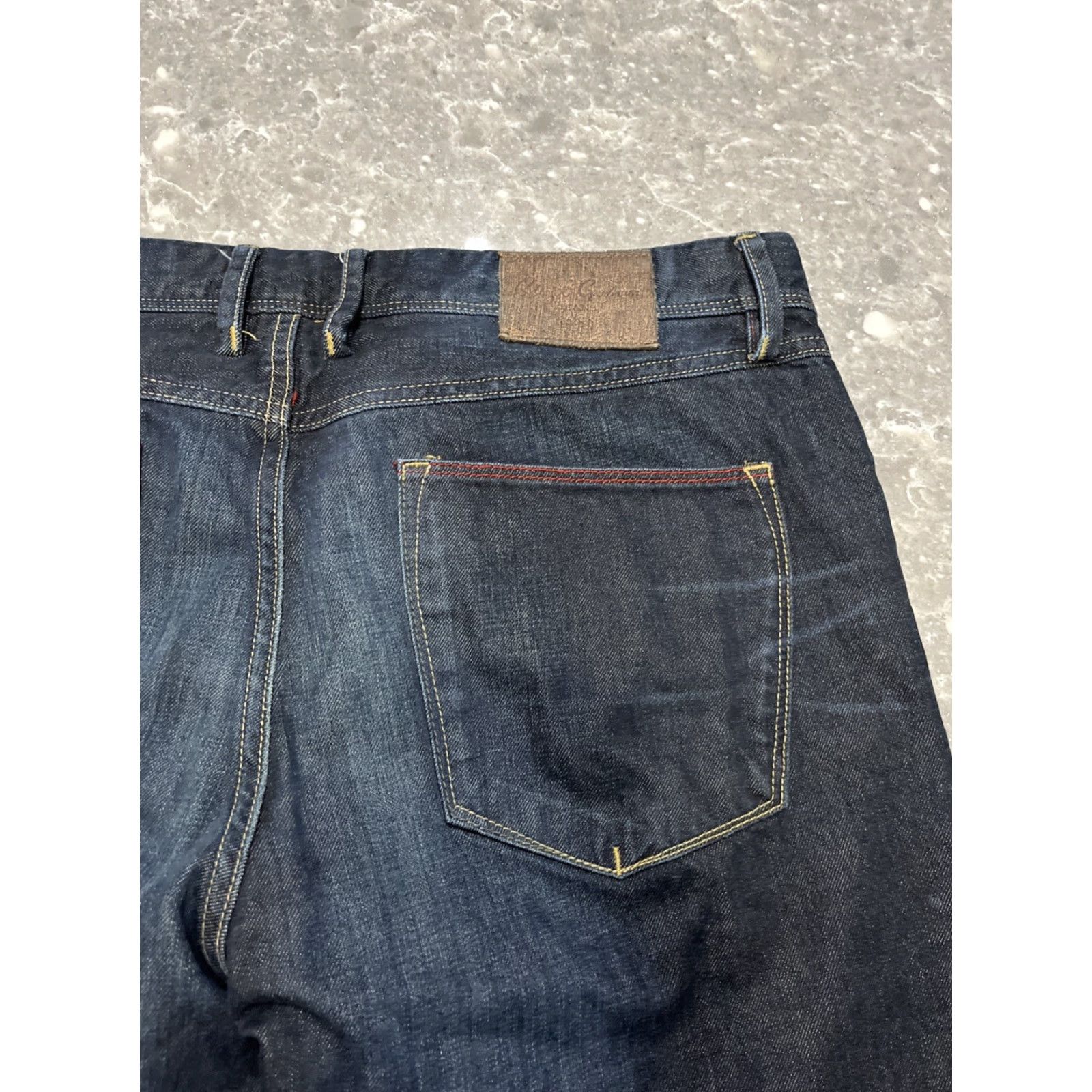 Robert Graham Robert Graham Jeans Mens 38x34 Classic Yates Straight Blue Denim 5-Pocket Stretch Mid Rise Size US 38 / EU 54 - 5 Thumbnail