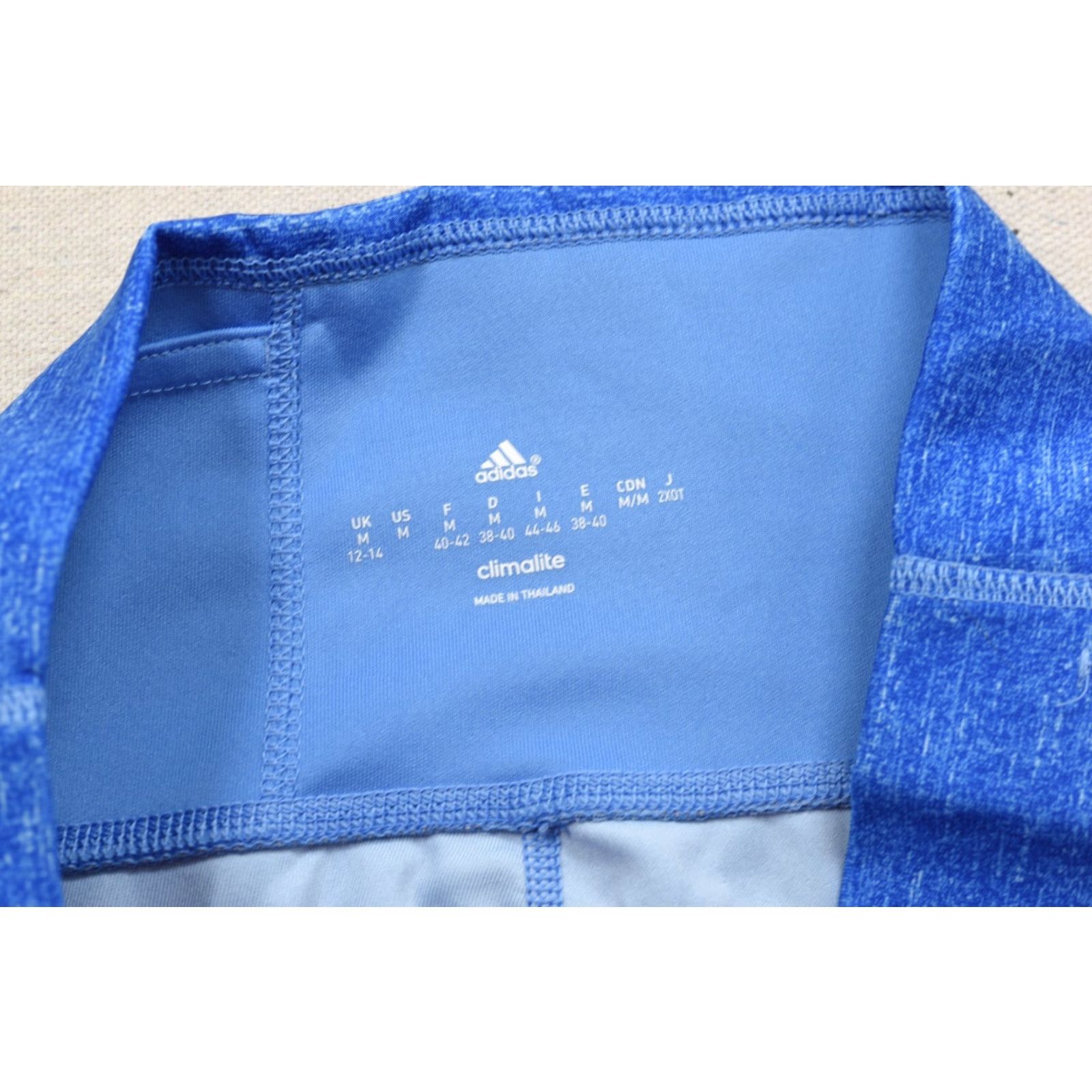 Adidas adidas Climalite Cropped Leggings Women's M Blue Space Dye Pants Skinny Cropped Logo Summer Women Clothing Size 32" / US 10 / IT 46 - 7 Thumbnail